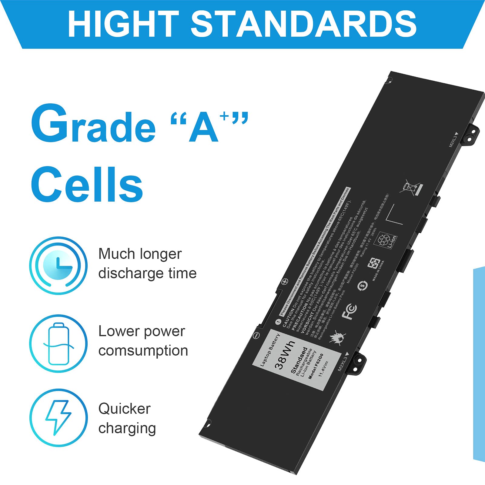 Foto 5 | Batería Fancy Buying 39dy5 F62g0 De 38 Wh Para Dell Inspiron 13 - Venta Internacional.