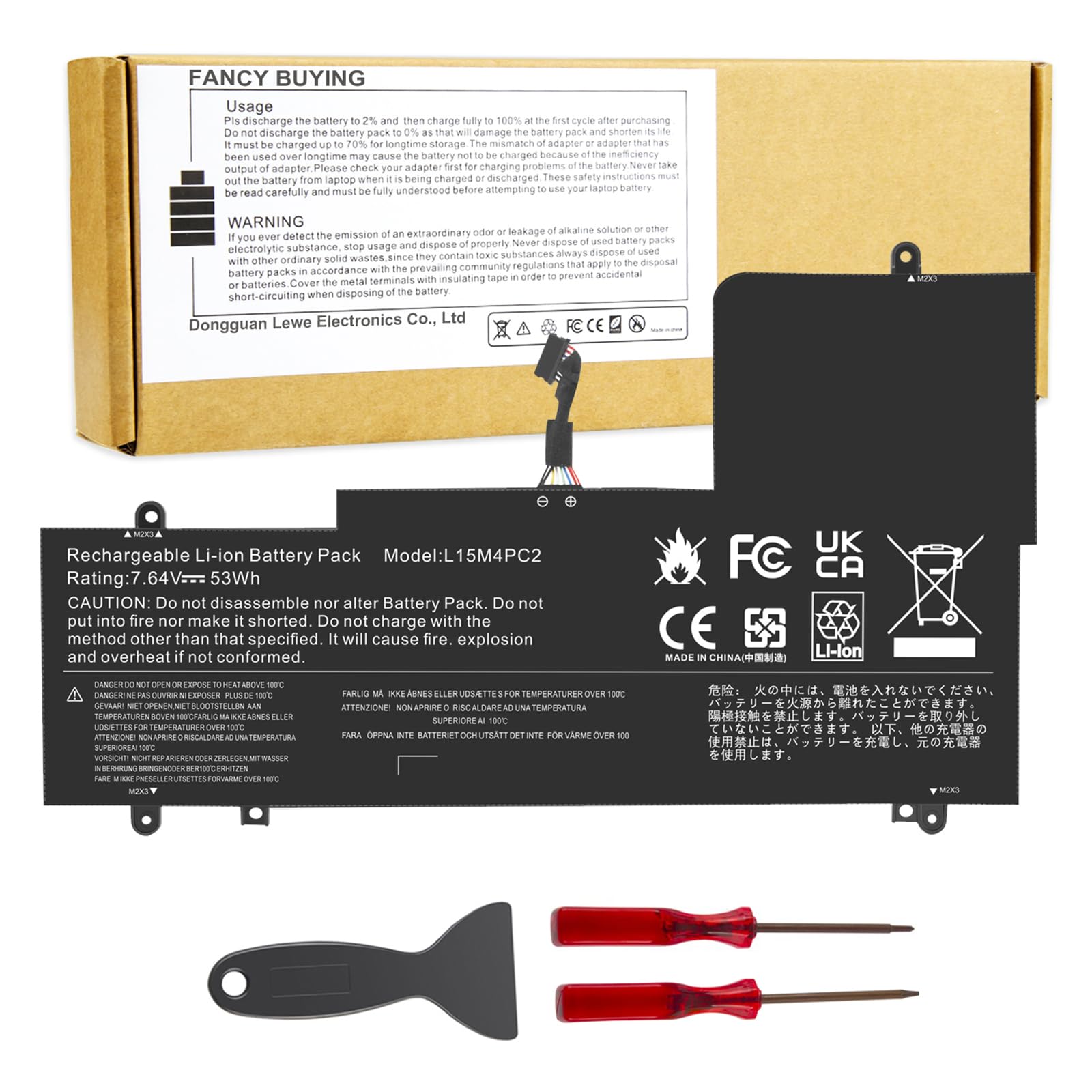 Batería Portátil Fancy Buying L15l4pc2 L15m4pc2 Para Lenovo Yoga - Venta Internacional.