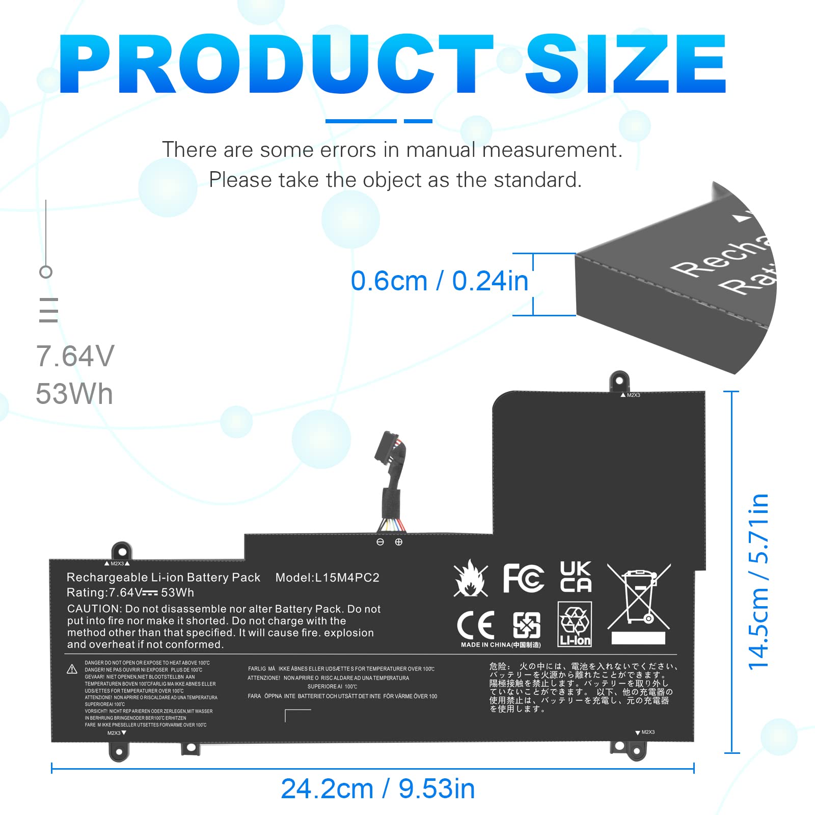 Foto 4 pulgar | Batería Portátil Fancy Buying L15l4pc2 L15m4pc2 Para Lenovo Yoga - Venta Internacional.