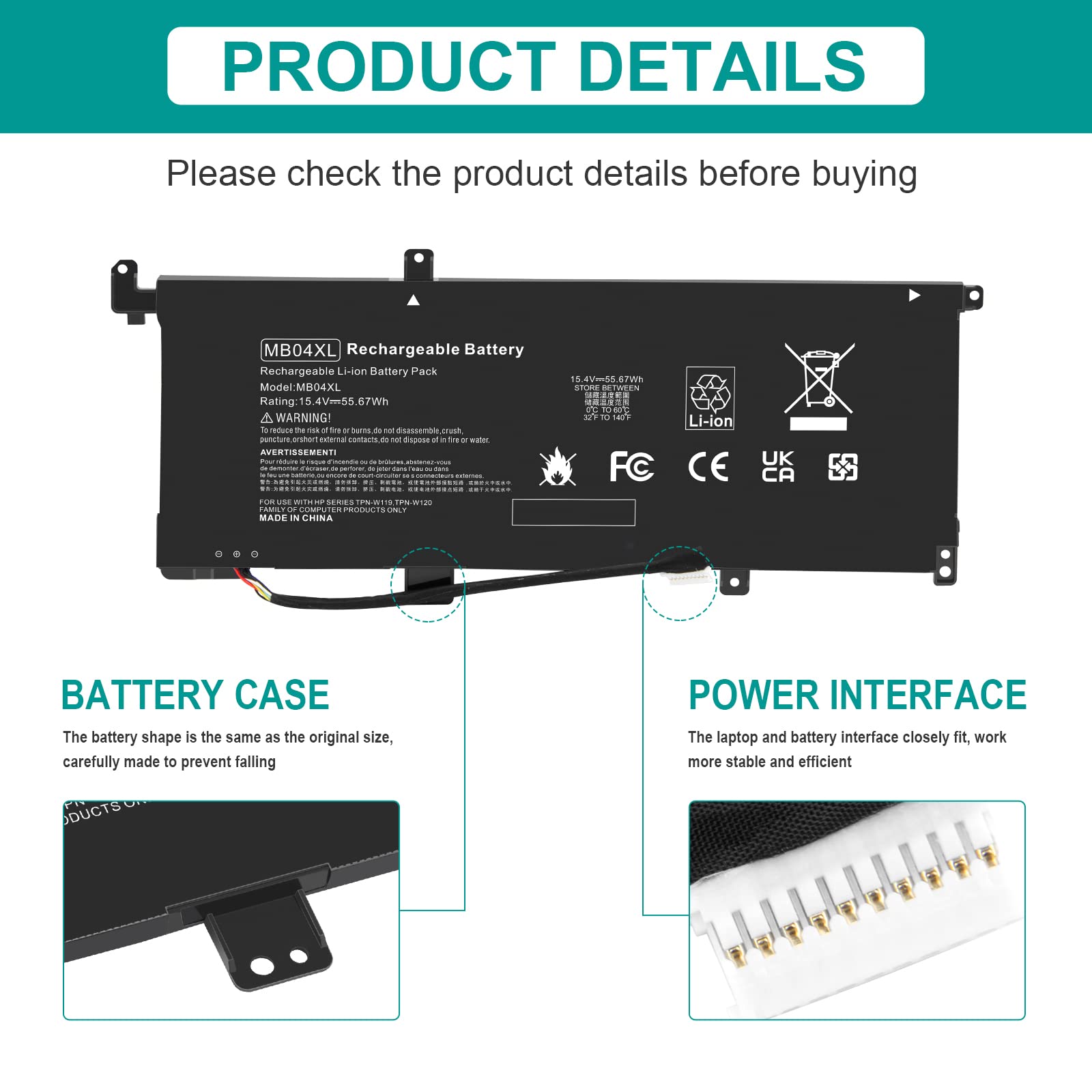 Foto 5 pulgar | Batería Fancy Buying Mb04xl Para Hp Envy X360 M6-aq000 15-aq - Venta Internacional.
