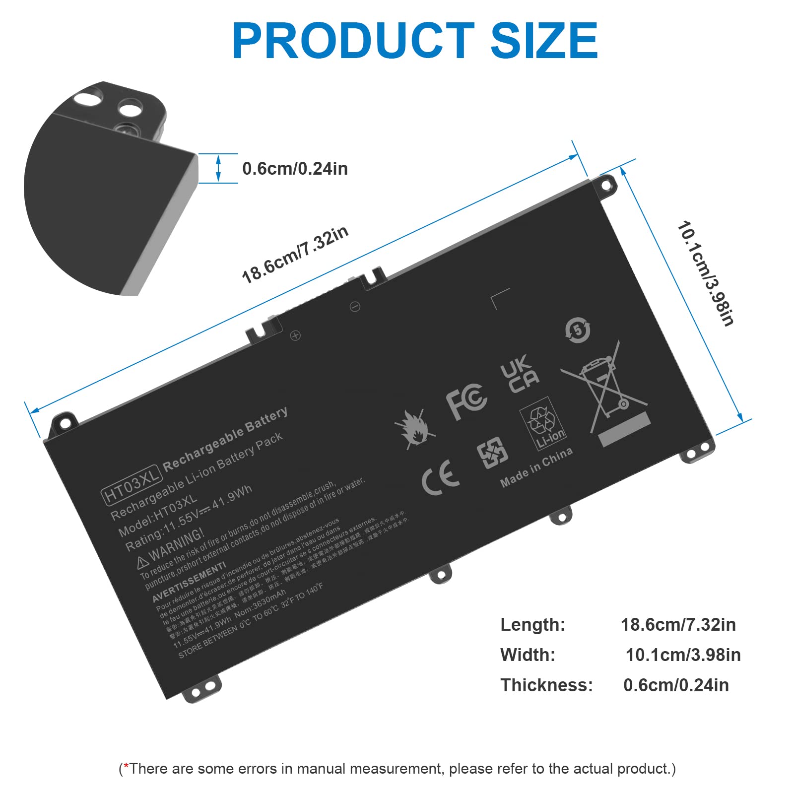 Foto 4 | Reemplazo De Batería Portátil Tree.nb Ht03xl Para Hp Pavilion - Venta Internacional.