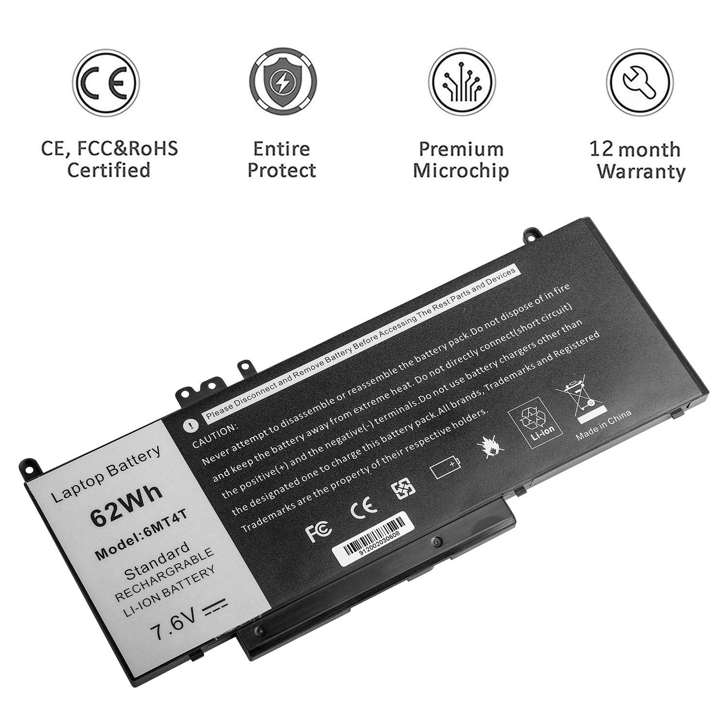 Foto 2 | Batería Tree.nb E5470 E5570 62 Wh 7 6 V Para Dell Latitude - Venta Internacional.