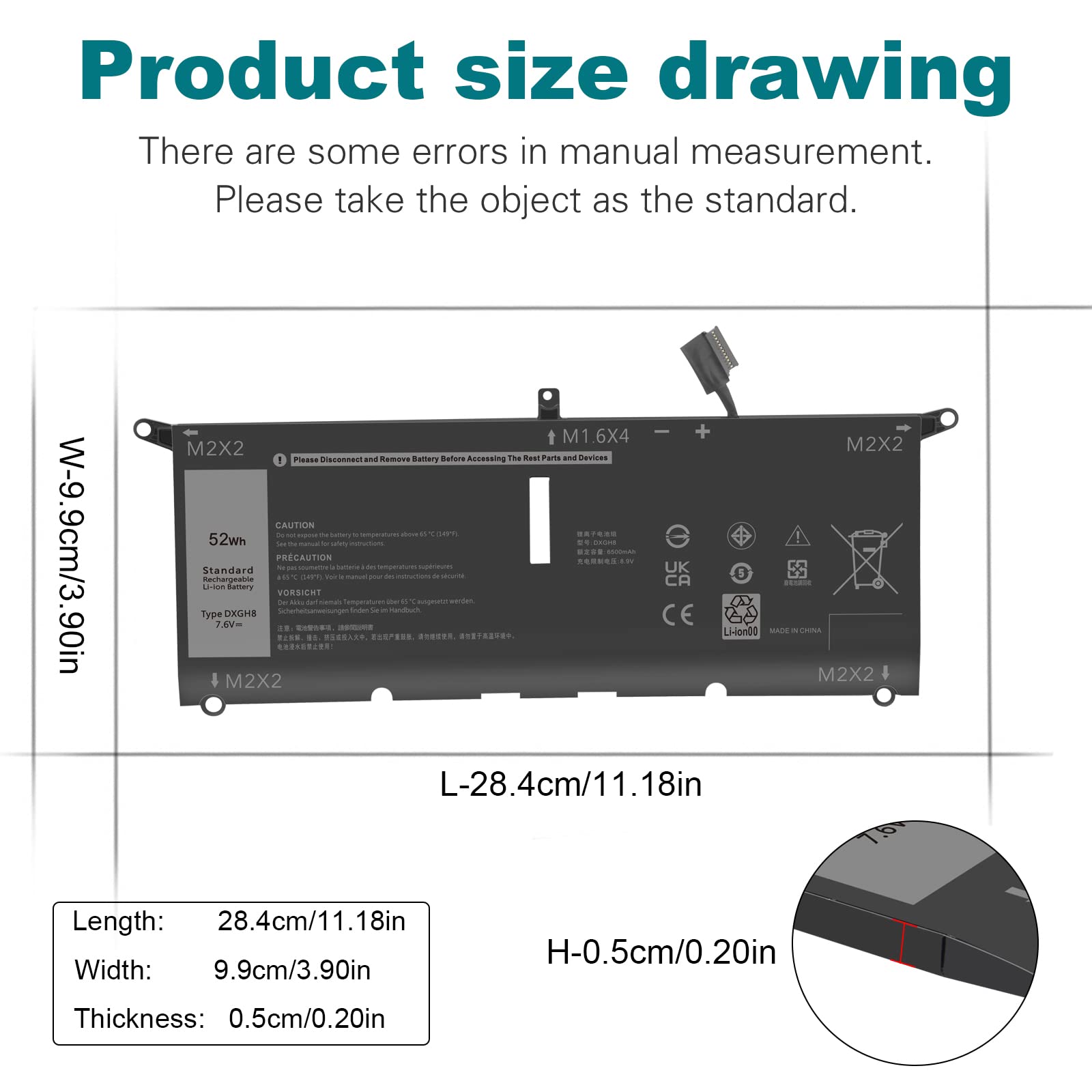 Foto 4 pulgar | Battery Fancy: Comprar Dxgh8 Para Dell Xps 13 9370 9380 2019 - Venta Internacional.