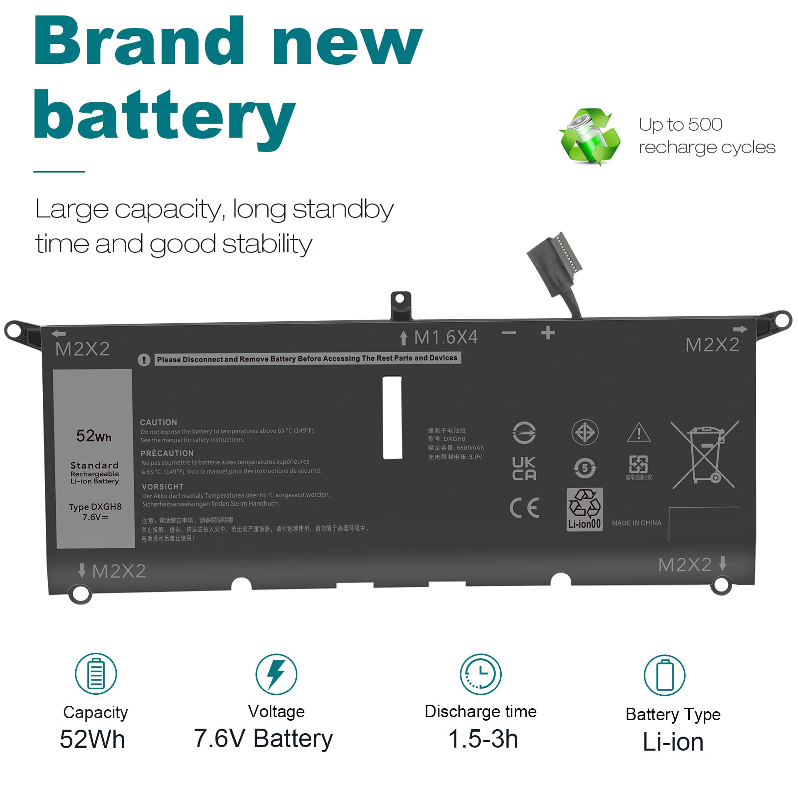 Foto 7 pulgar | Battery Fancy: Comprar Dxgh8 Para Dell Xps 13 9370 9380 2019 - Venta Internacional.