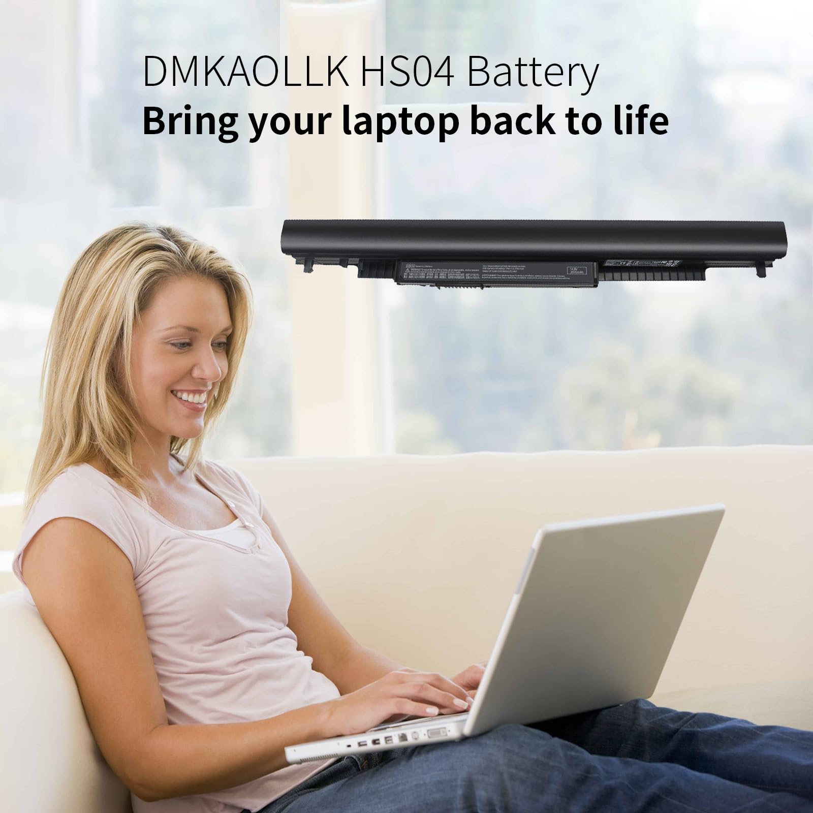 Foto 2 | Batería Portátil Dmkaollk Hs03 Hs04 Para Hp Serie 14 15 - Venta Internacional.