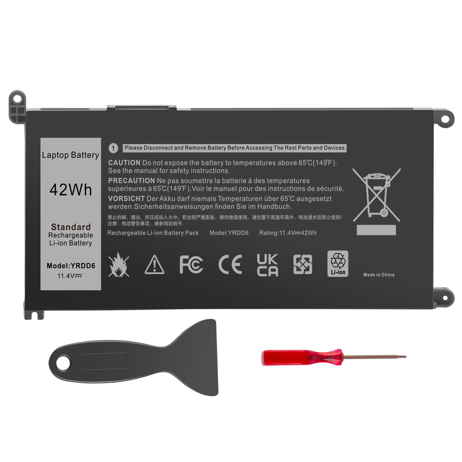Batería Tree.nb Yrdd6 1 V X 1 H  11 4 V  42 Wh  Para Dell Inspiron - Venta Internacional.