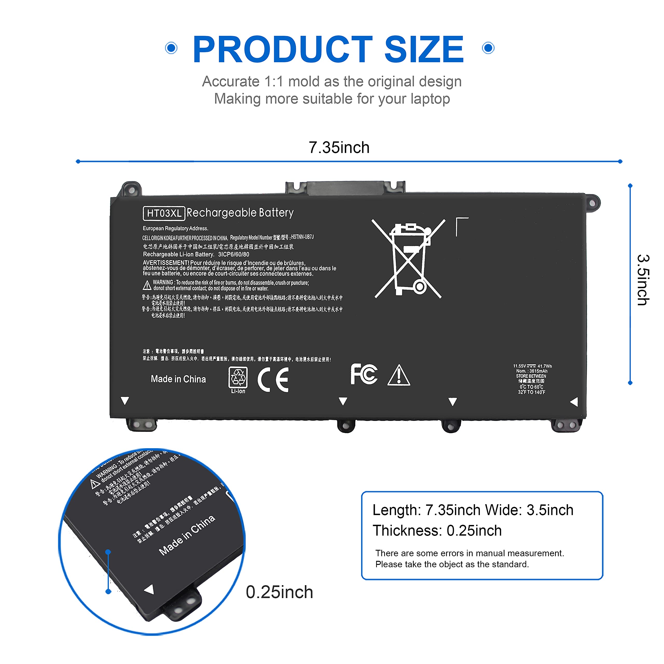 Foto 6 pulgar | Batería Wymisnit Hto3xl Ht03xl L11119-855 Para Hp Pavilion - Venta Internacional.