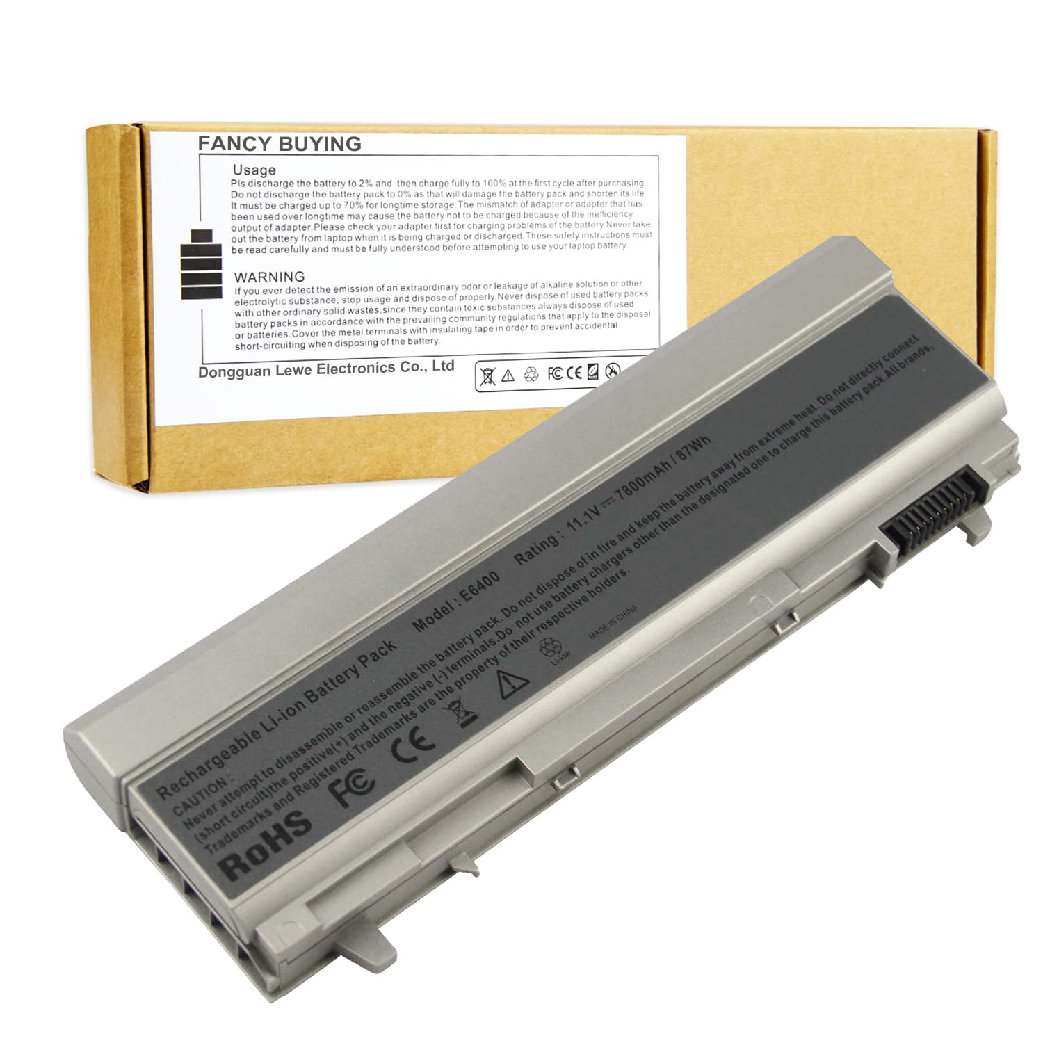 Batería De Portátil Fancy Buying De 9 Celdas Para Dell Latitude E6400 E6410 E6500 E6510 - Venta Internacional.