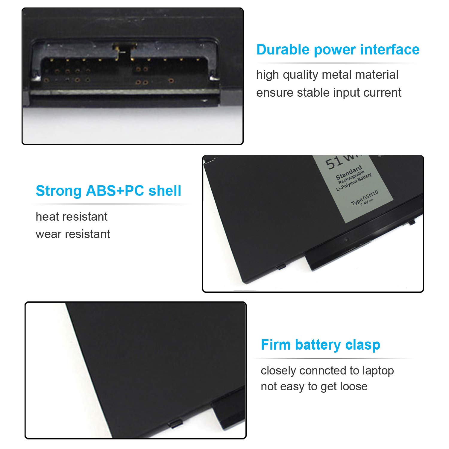 Foto 5 pulgar | Batería Portátil Emanjor G5m10 51wh Para Dell Latitude E5450 - Venta Internacional.