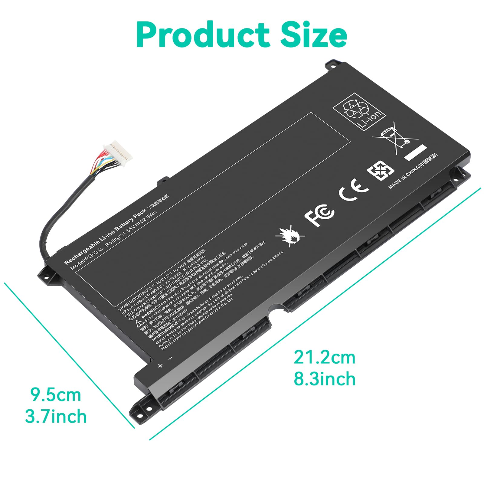 Foto 2 | Batería Fancy Comprando Pg03xl Para Hp Pavilion Gaming 15-dk - Venta Internacional.