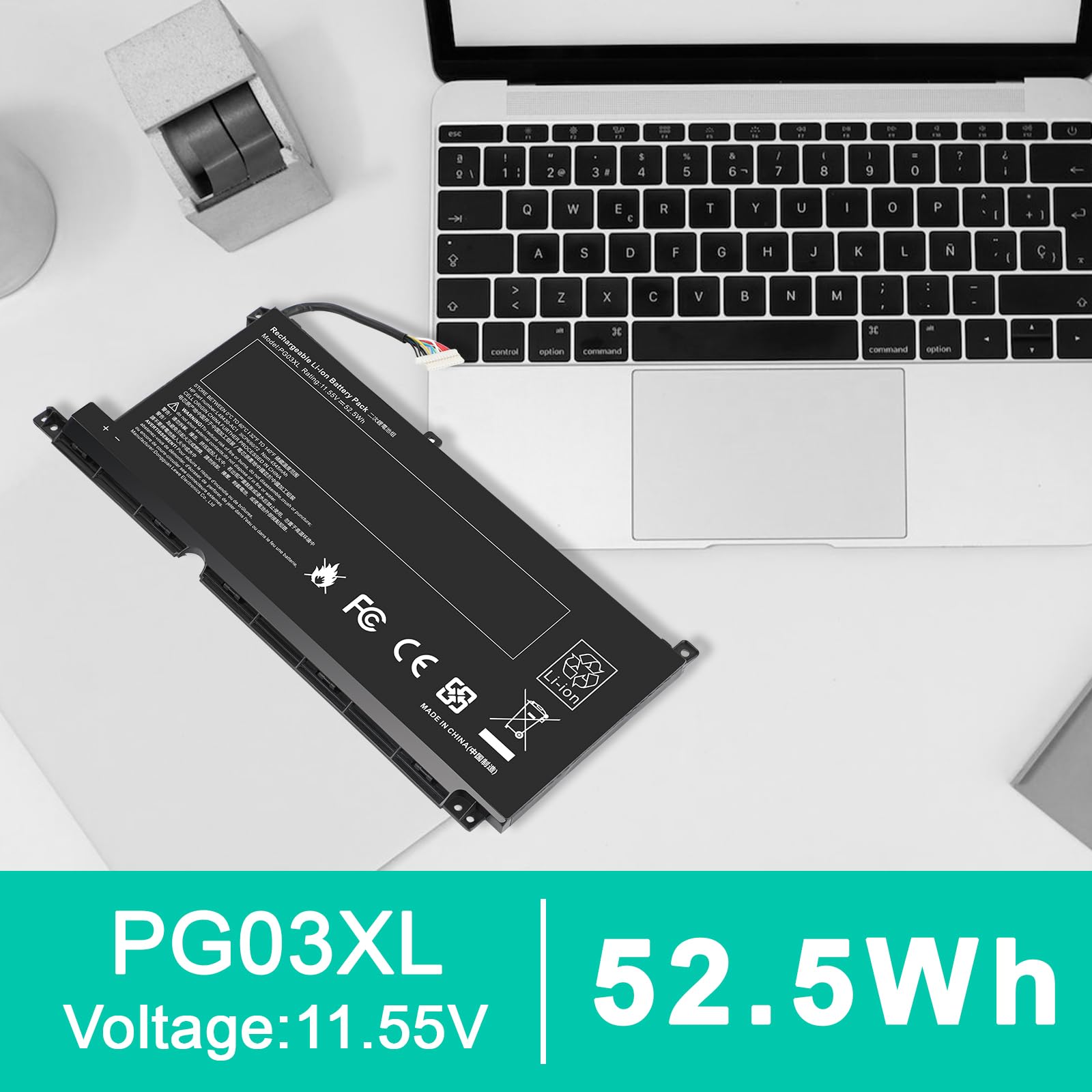 Foto 7 | Batería Fancy Comprando Pg03xl Para Hp Pavilion Gaming 15-dk - Venta Internacional.
