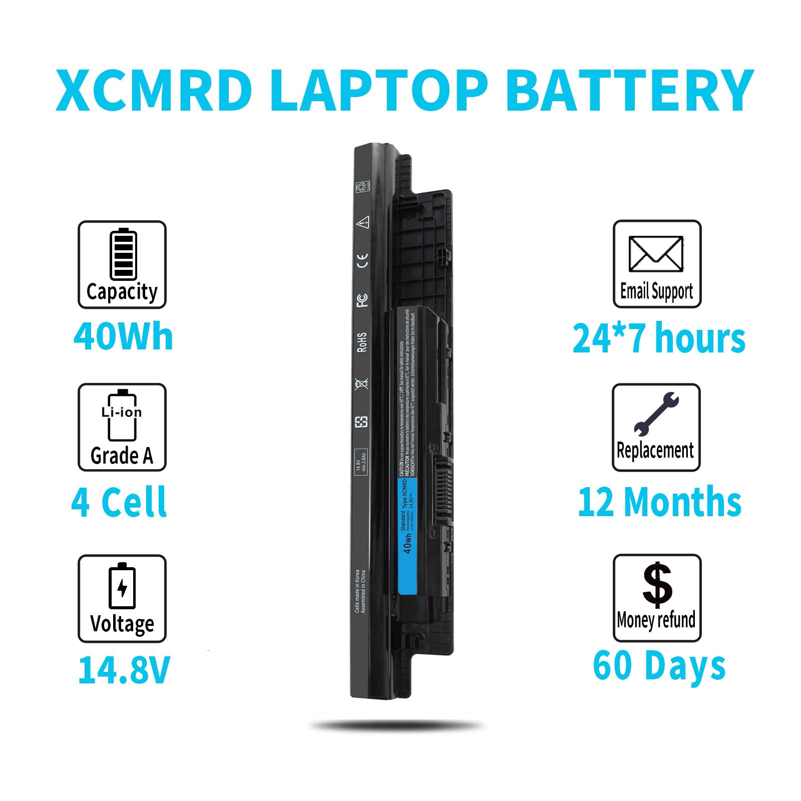 Foto 6 pulgar | Batería Emanjor Xcmrd De 40 Wh  14 8 V Para Dell Inspiron 15 3000 - Venta Internacional.