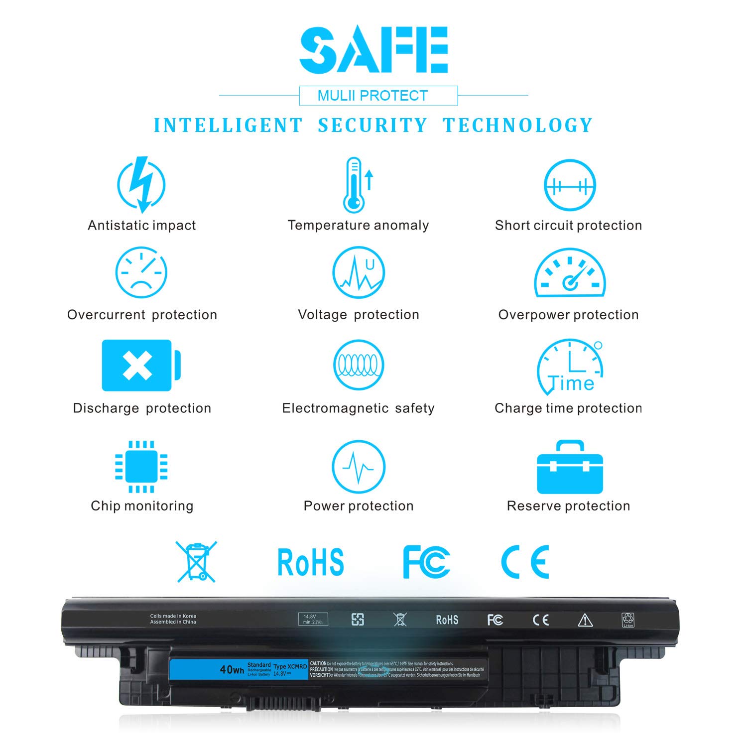 Foto 6 | Batería Emanjor Xcmrd De 40 Wh  14 8 V Para Dell Inspiron 15 3000 - Venta Internacional.