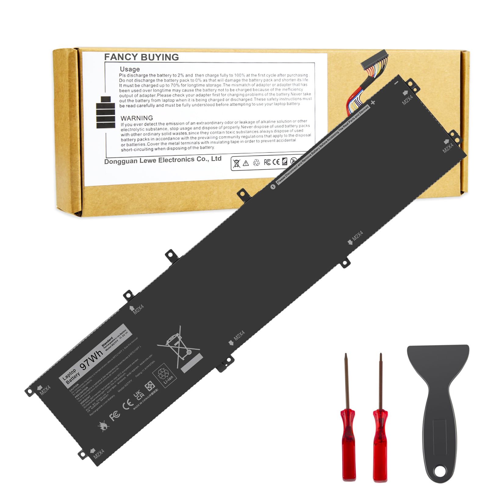 Batería Fancy Buying De 6 Gtpy  97 Wh  11 4 V Para Dell Xps 15 9560 9570 - Venta Internacional.
