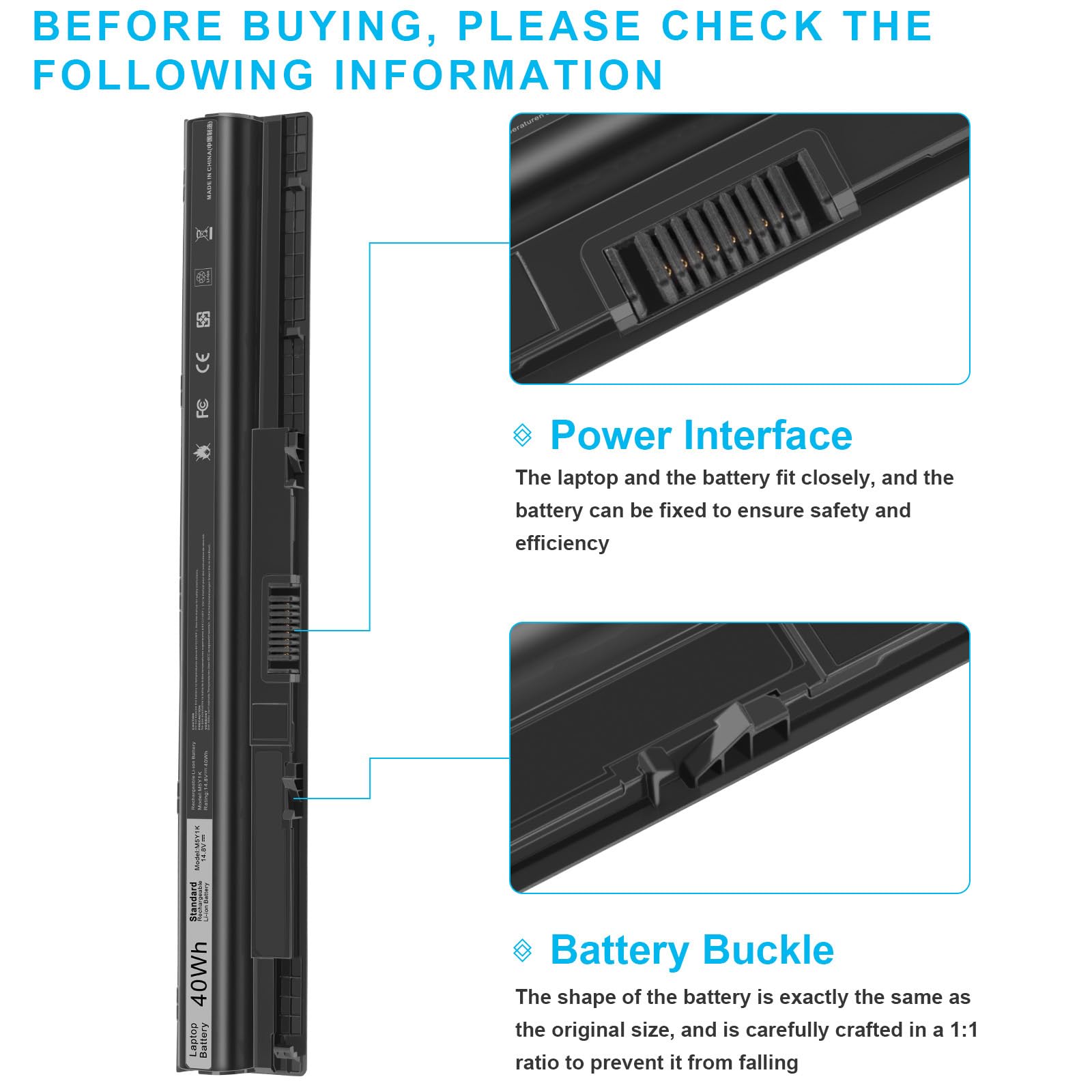Foto 4 pulgar | Batería Tree.nb M5y1k 14 8 V 40 Wh Para Dell Inspiron 14-17 - Venta Internacional.