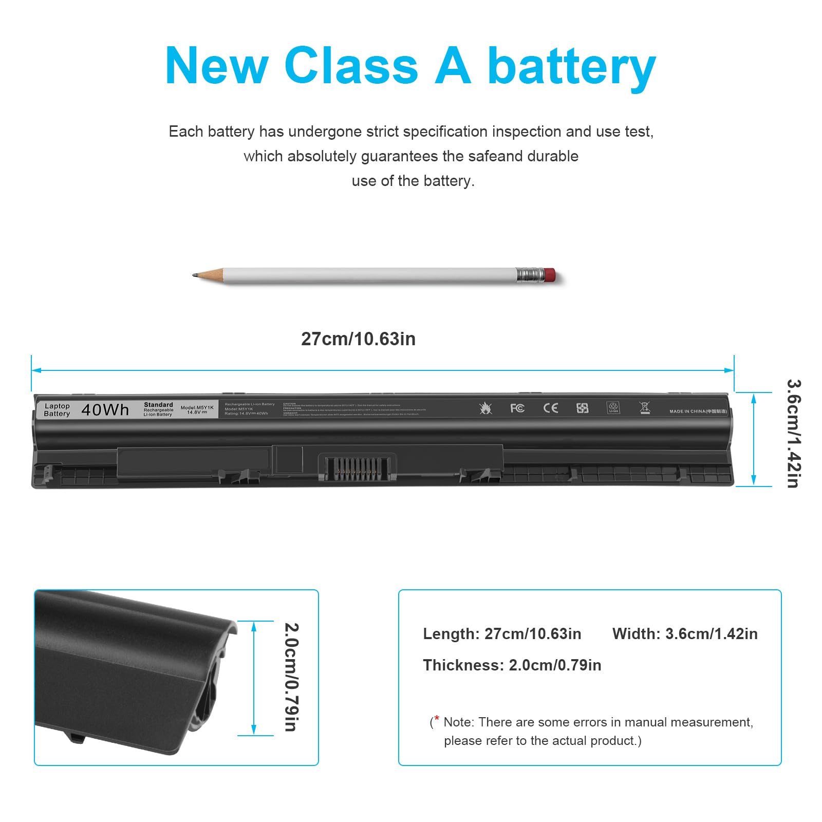 Foto 4 | Batería Tree.nb M5y1k 14 8 V 40 Wh Para Dell Inspiron 14-17 - Venta Internacional.