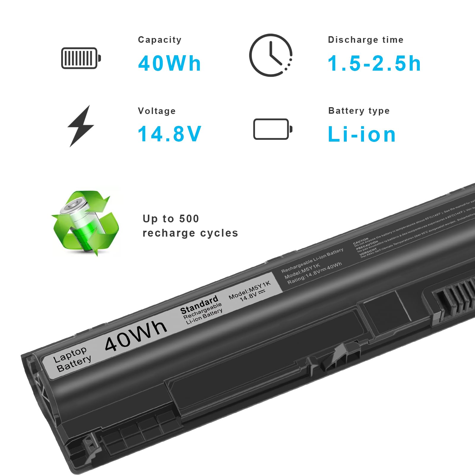 Foto 5 | Batería Tree.nb M5y1k 14 8 V 40 Wh Para Dell Inspiron 14-17 - Venta Internacional.