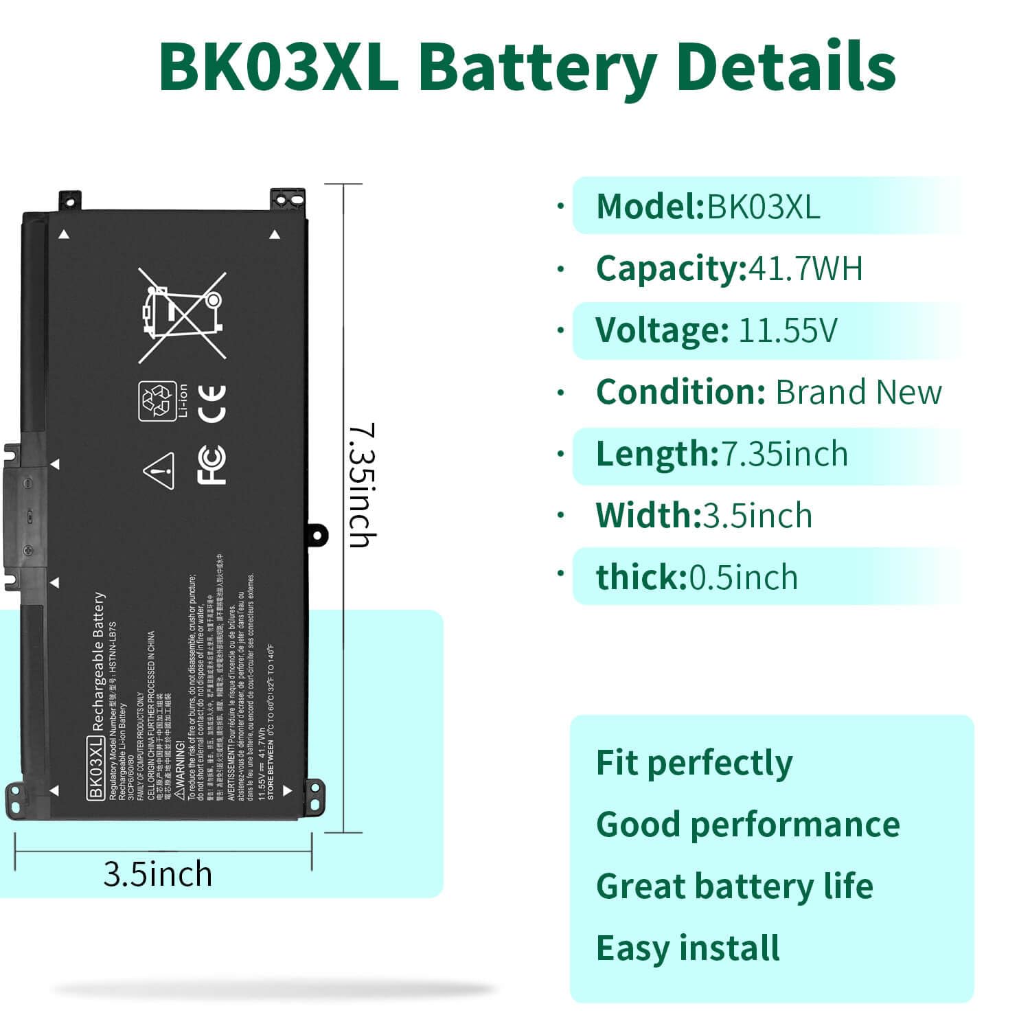 Foto 3 pulgar | Bateria Dmkaollk Bk03xl 916811-855 Para Hp Pavilion X360 14 - Venta Internacional.