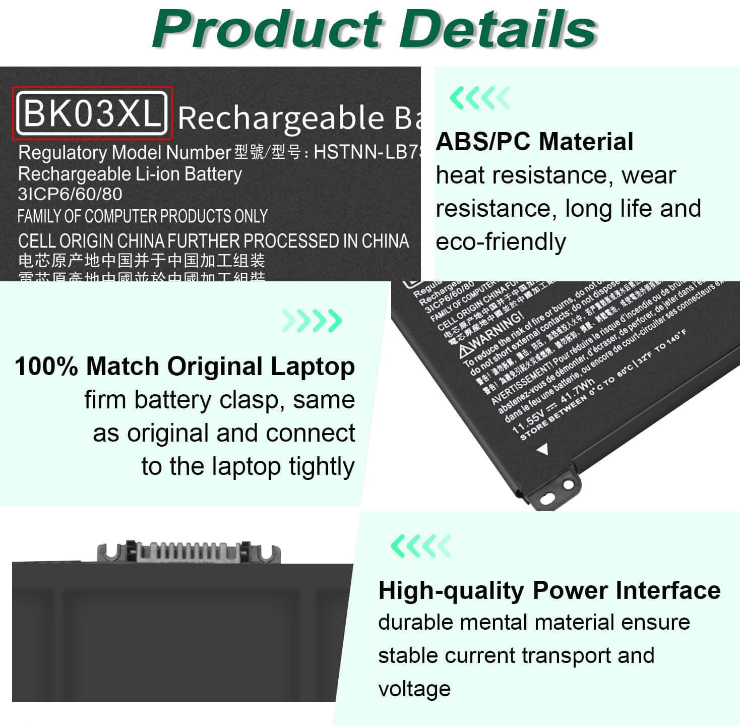 Foto 5 pulgar | Bateria Dmkaollk Bk03xl 916811-855 Para Hp Pavilion X360 14 - Venta Internacional.