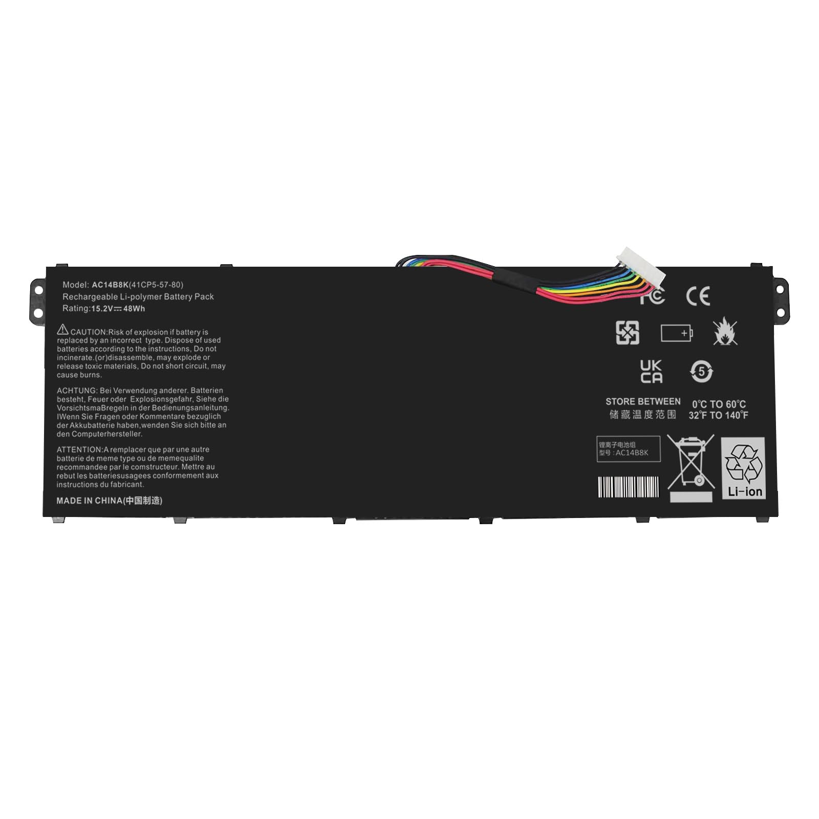 Batería Tree.nb Ac14b8k 48 Wh 15 2 V Para Acer Chromebook - Venta Internacional.