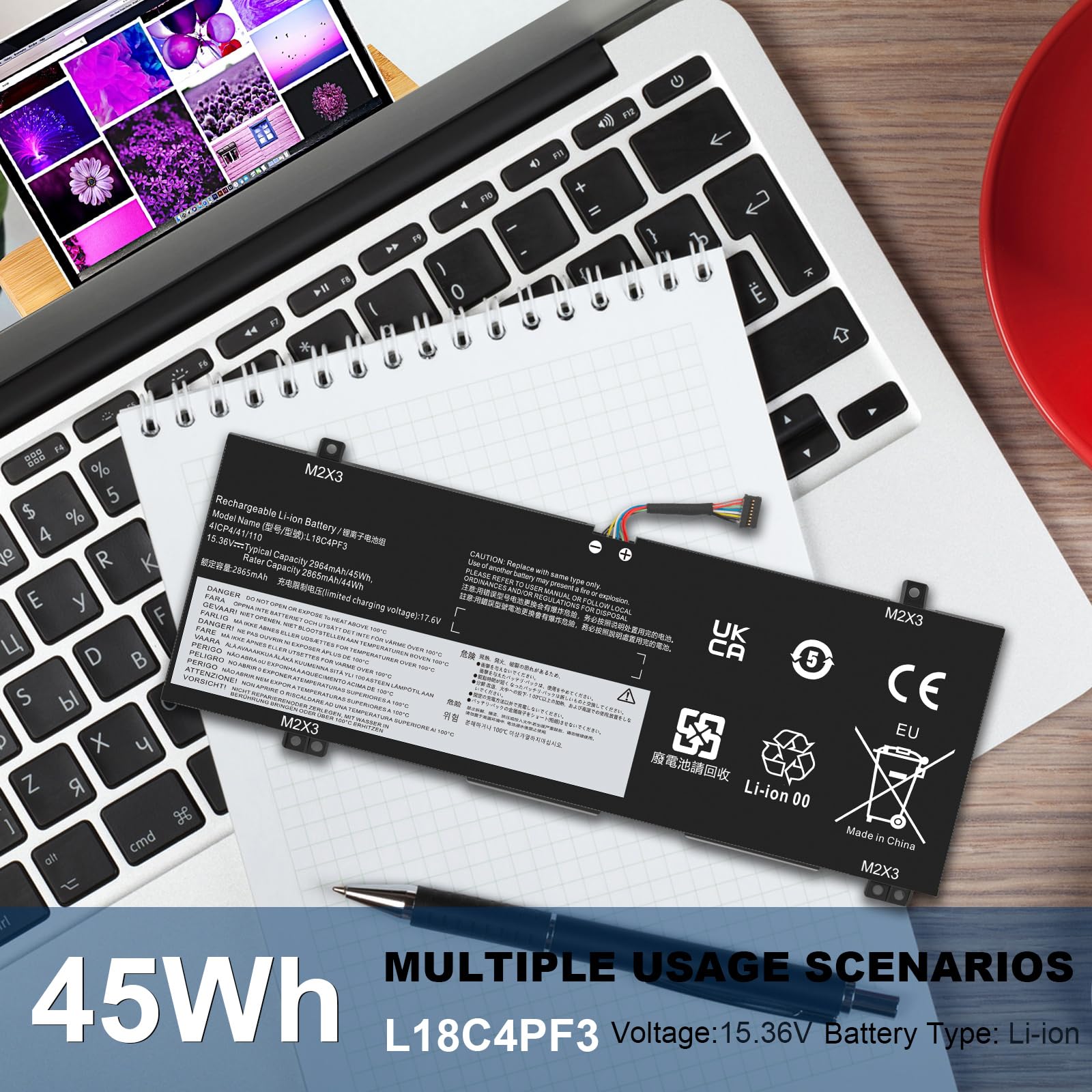 Foto 6 | Batería Portátil Fancy Buying L18c4pf3 Para Lenovo Ideapad C340 - Venta Internacional.