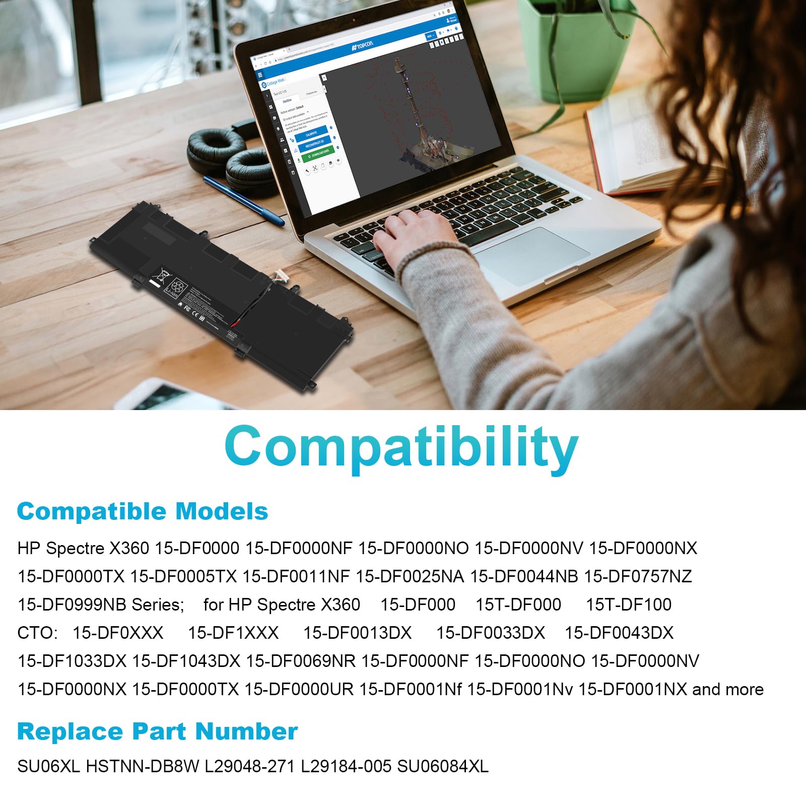 Foto 6 | Batería Portátil Fancy Buying Su06xl Para Hp Spectre X360 15 - Venta Internacional.