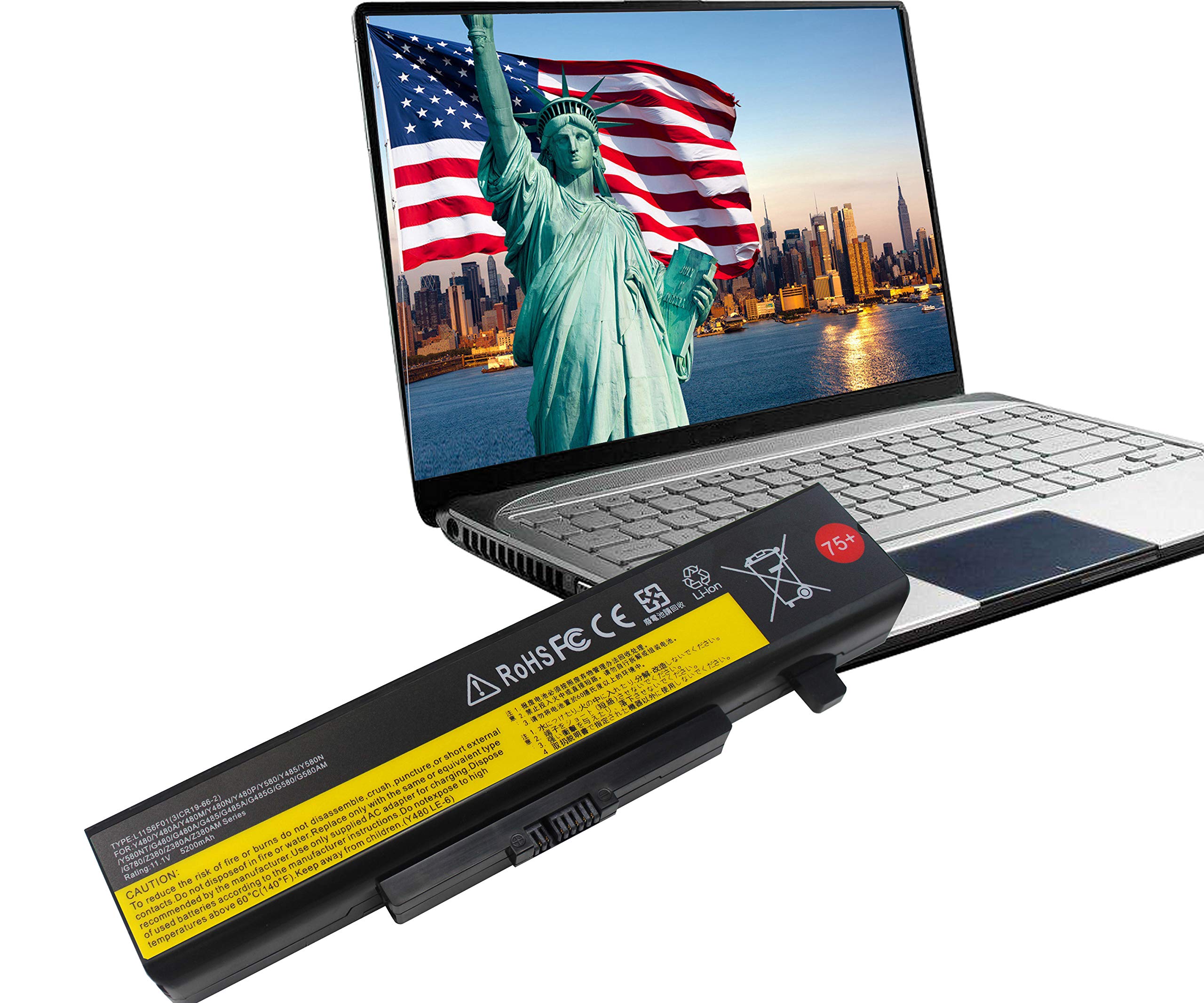 Foto 2 | Batería Para Portátil Gomarty L11s6y01 L11l6y01 5200 Mah Para Lenovo - Venta Internacional.