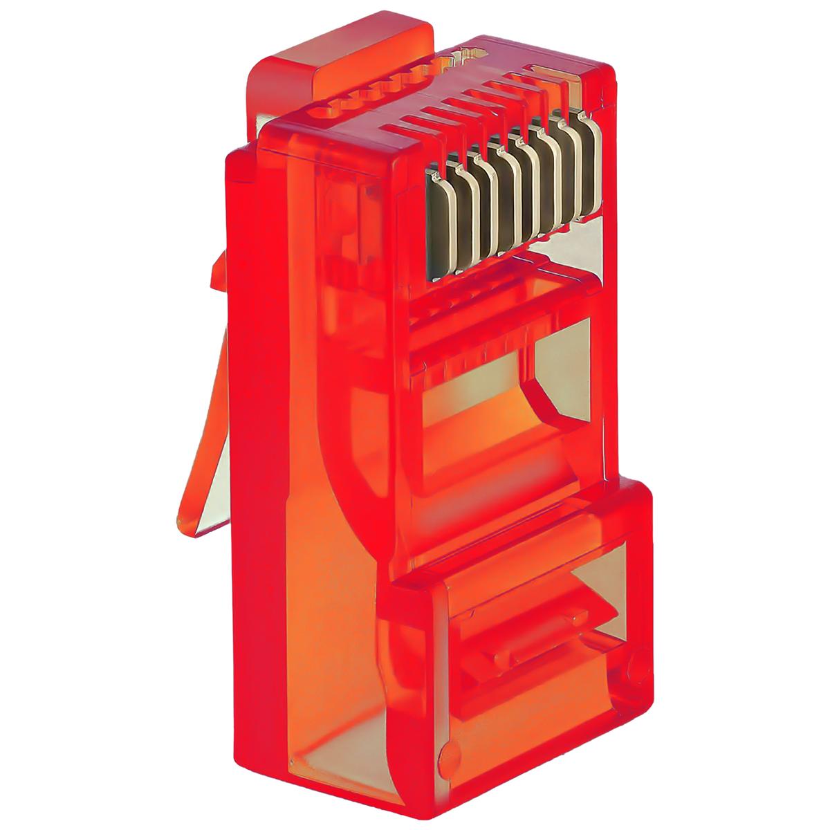Conector Macho Rj45 Ventdepot Mxrcy-004 40 Piezas Rojo