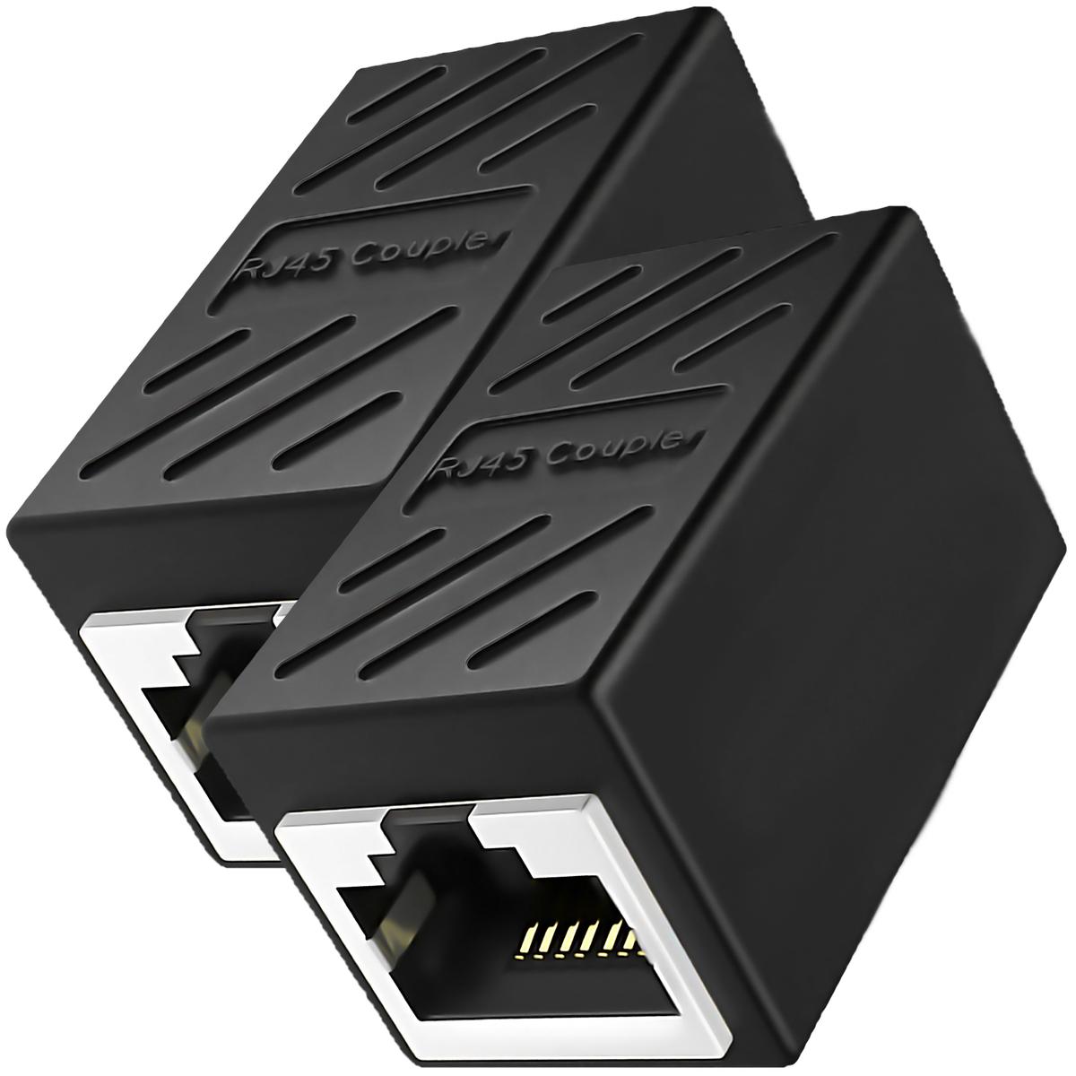 Foto 3 pulgar | Conector Cable De Internet Ventdepot Mxlkk-002 2  Piezas Negro