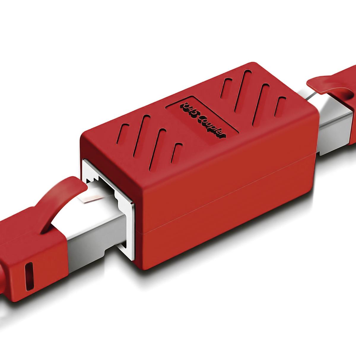 Foto 4 pulgar | Acoplador Rj45 Ventdepot Mxlke-001 1  Pieza Rojo