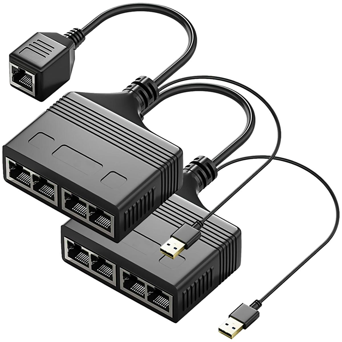 Foto 1 | Multicontacto Rj45 Hembra Ventdepot Mxpnf-002 2 Piezas Negro