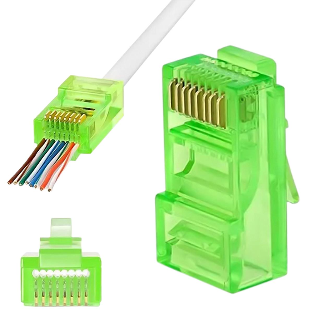 Foto 4 pulgar | Conector Lan Ventdepot Mxcyg-003 30 Piezas Verde