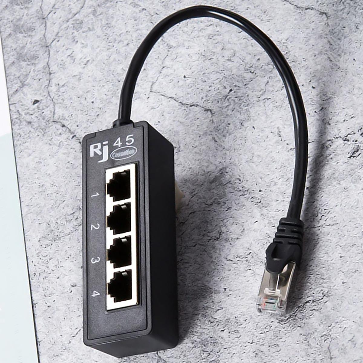 Foto 4 pulgar | Divisor Ethernet Ventdepot Mxntv-006 10 Piezas Negro