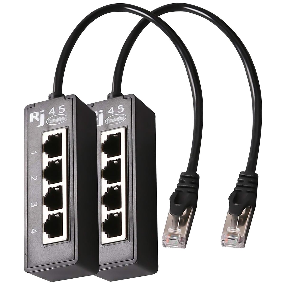 Foto 3 pulgar | Divisor Rj45 Ventdepot Mxntv-002 2 Piezas Negro