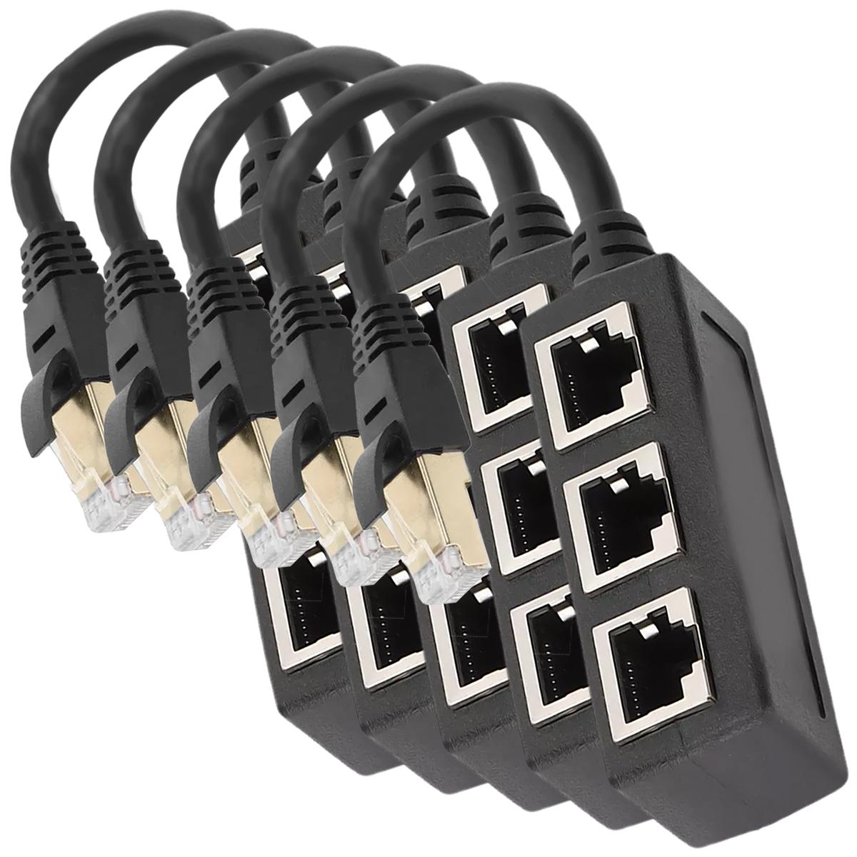 Divisor Versátil Conexión Lan Ventdepot Mxndv-005 5 Piezas Negro