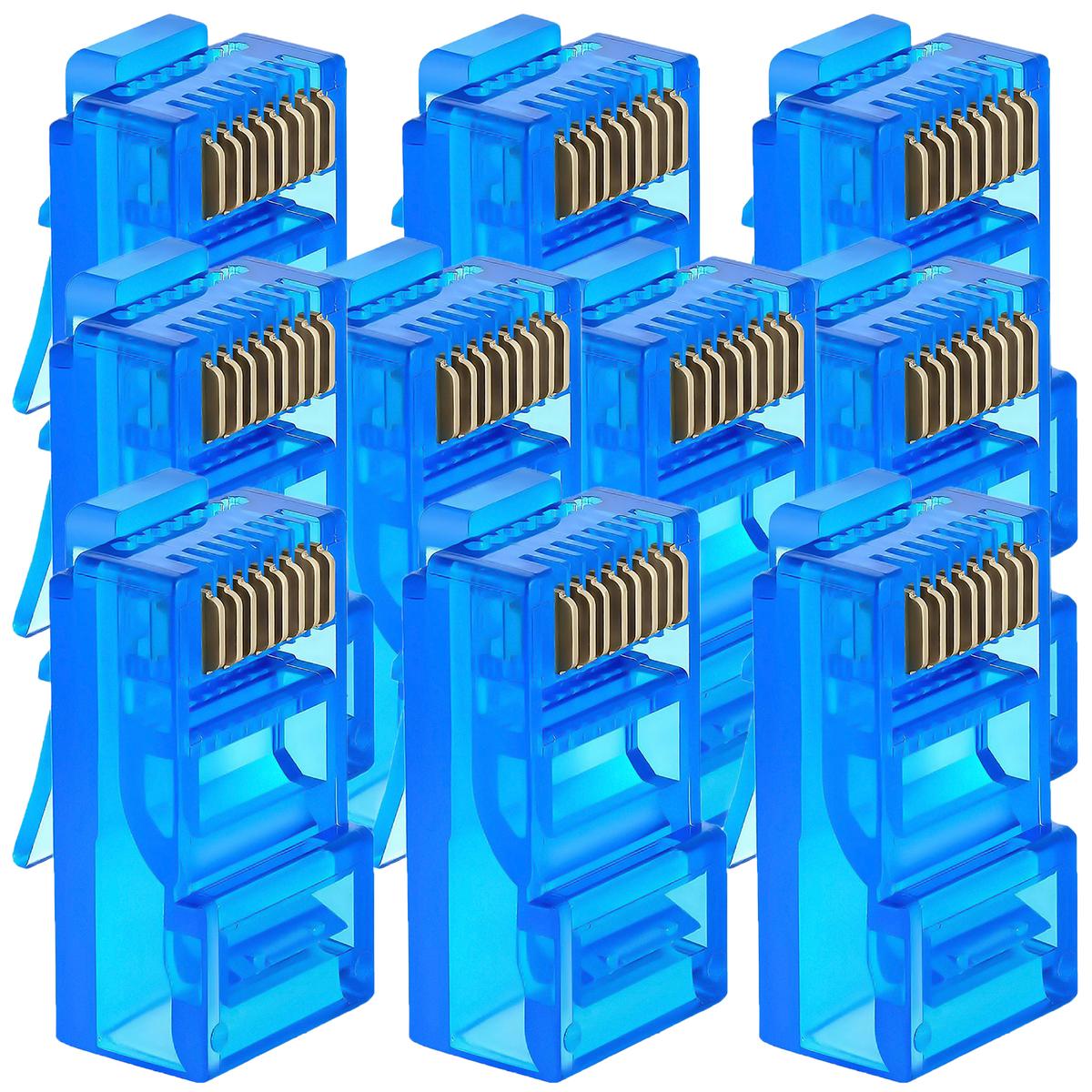 Foto 2 pulgar | Enchufe De Paso Rj45 Ventdepot Mxcyu-001 10 Piezas Azul