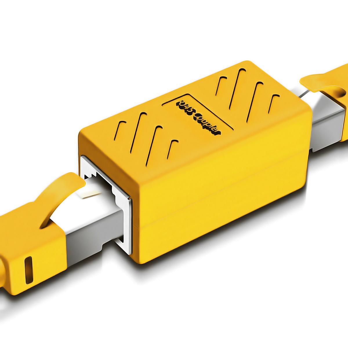 Foto 4 pulgar | Empalme Cable Ethernet Ventdepot Mxlky-004 4  Piezas Amarillo