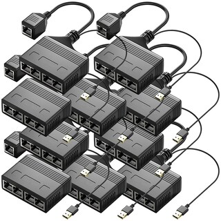 Foto 1 | Cable Divisor 1 A 4 Vías Ventdepot Mxpnf-006 10 Piezas Negro