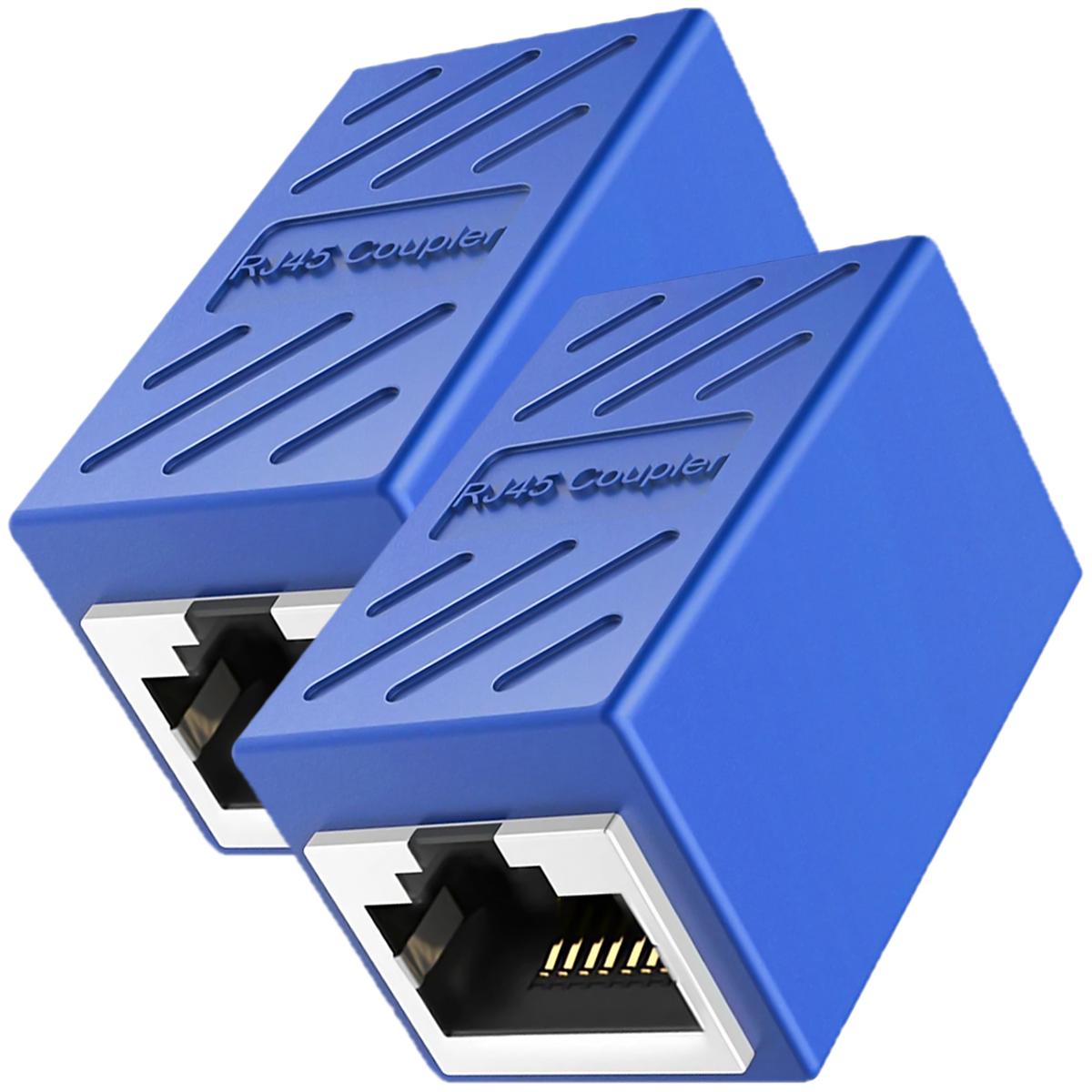 Foto 2 pulgar | Extensor Cable Ethernet Ventdepot Mxlkb-002 2  Piezas Azul