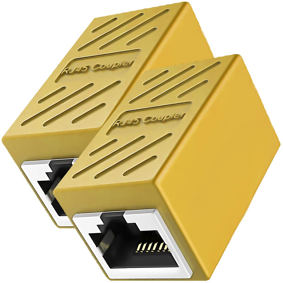 Foto 2 | Adaptador Conector Lan Ventdepot Mxlky-002 2  Piezas Amarillo