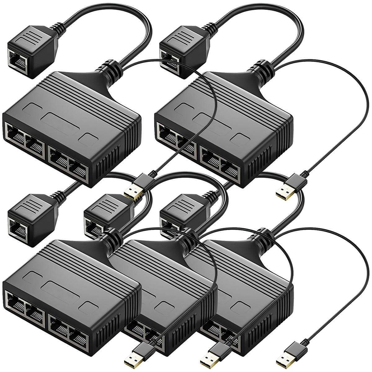 Foto 1 | Cable Divisor De Red Ventdepot Mxpnf-005 5 Piezas Negro