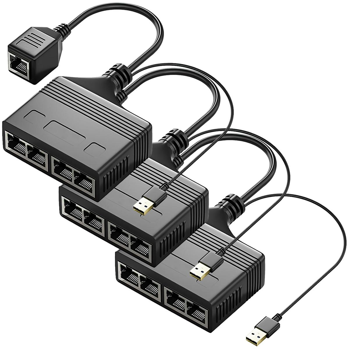 Foto 3 pulgar | Cable Divisor Rj45 Ventdepot Mxpnf-003 3 Piezas Negro