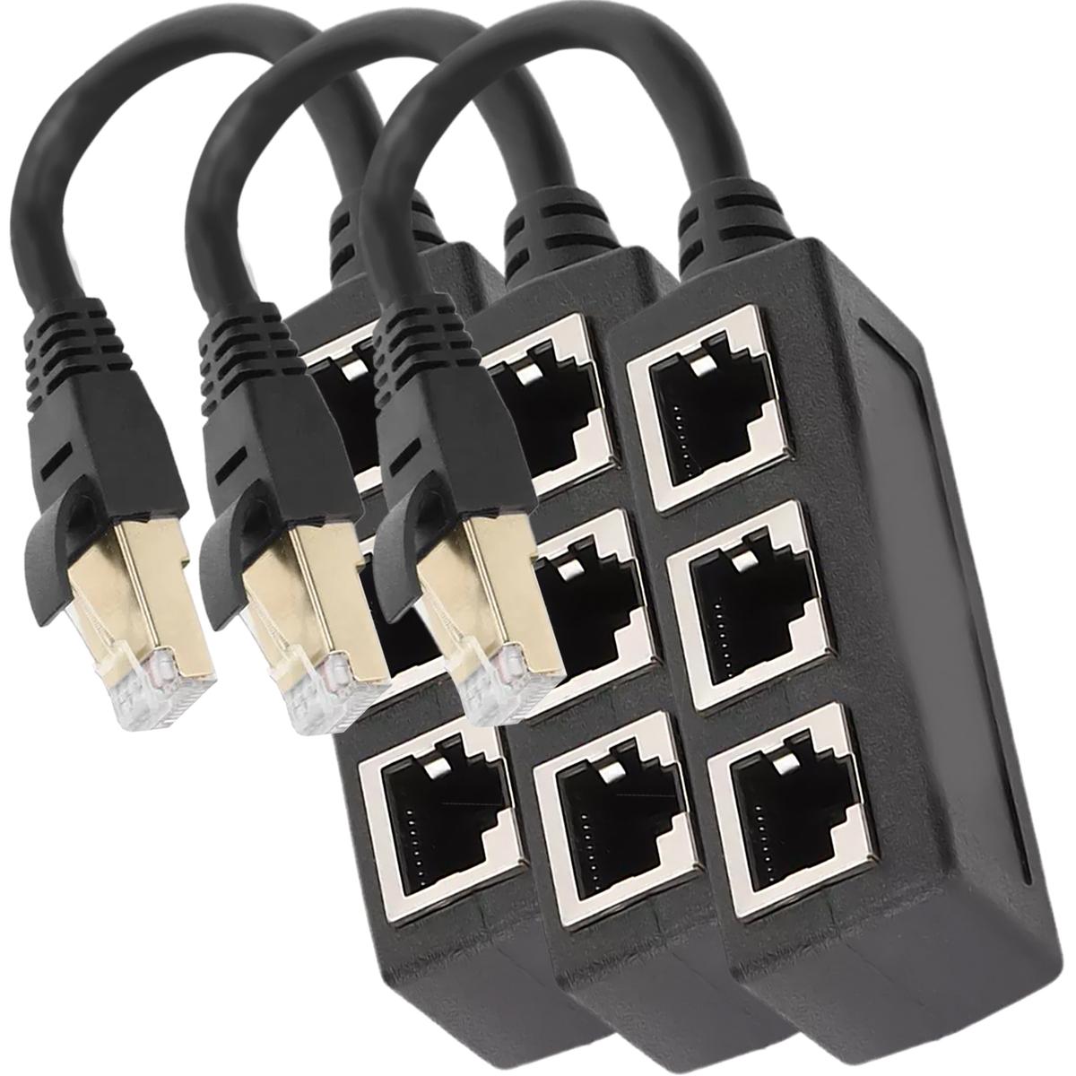 Foto 2 pulgar | Adaptador Lan Conexión Eficiente Ventdepot Mxndv-003 3 Piezas Negro