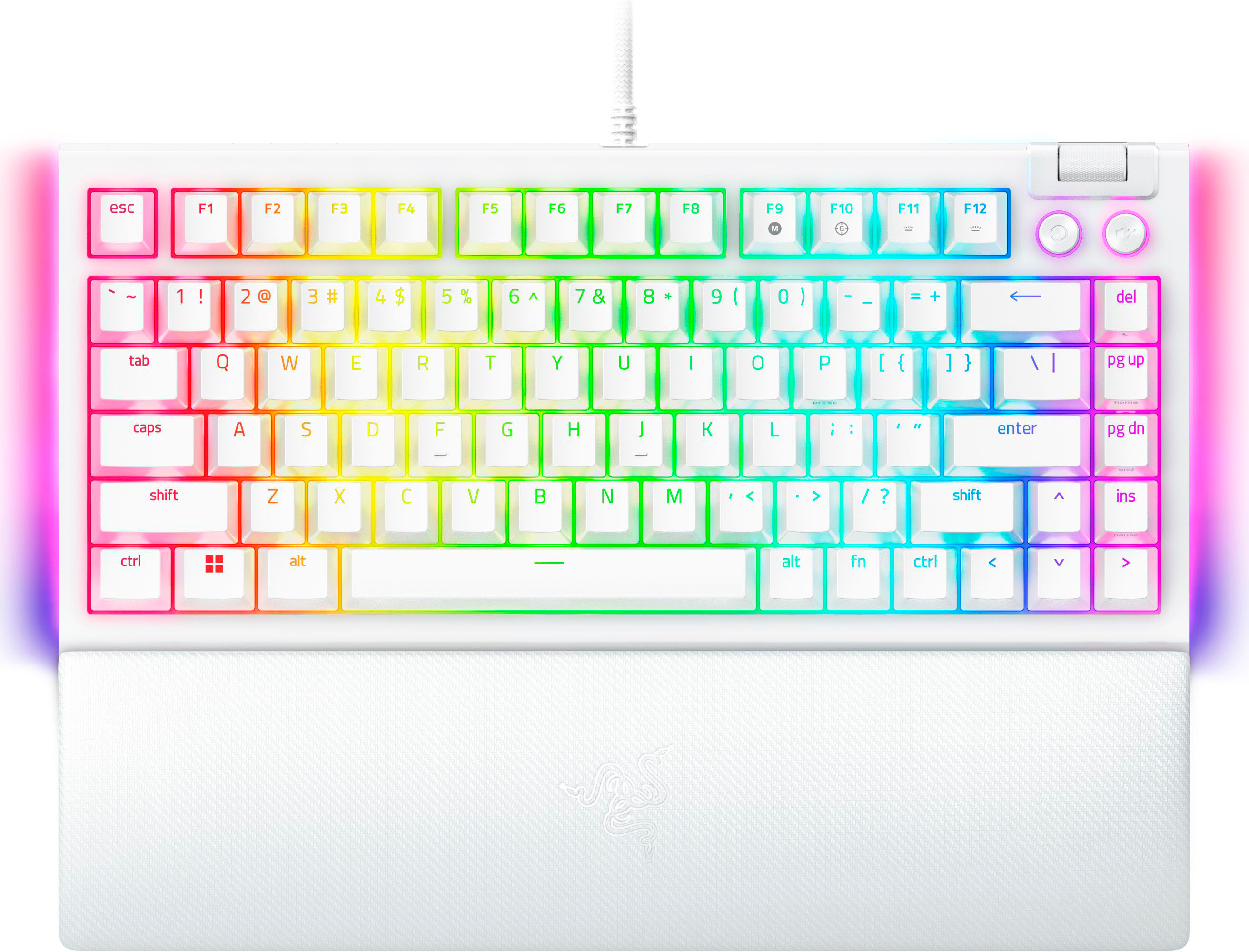 Razer Blackwidow V4 75% - Us - Blanco Teclado Gaming Mecánico Con Cambio De Switches