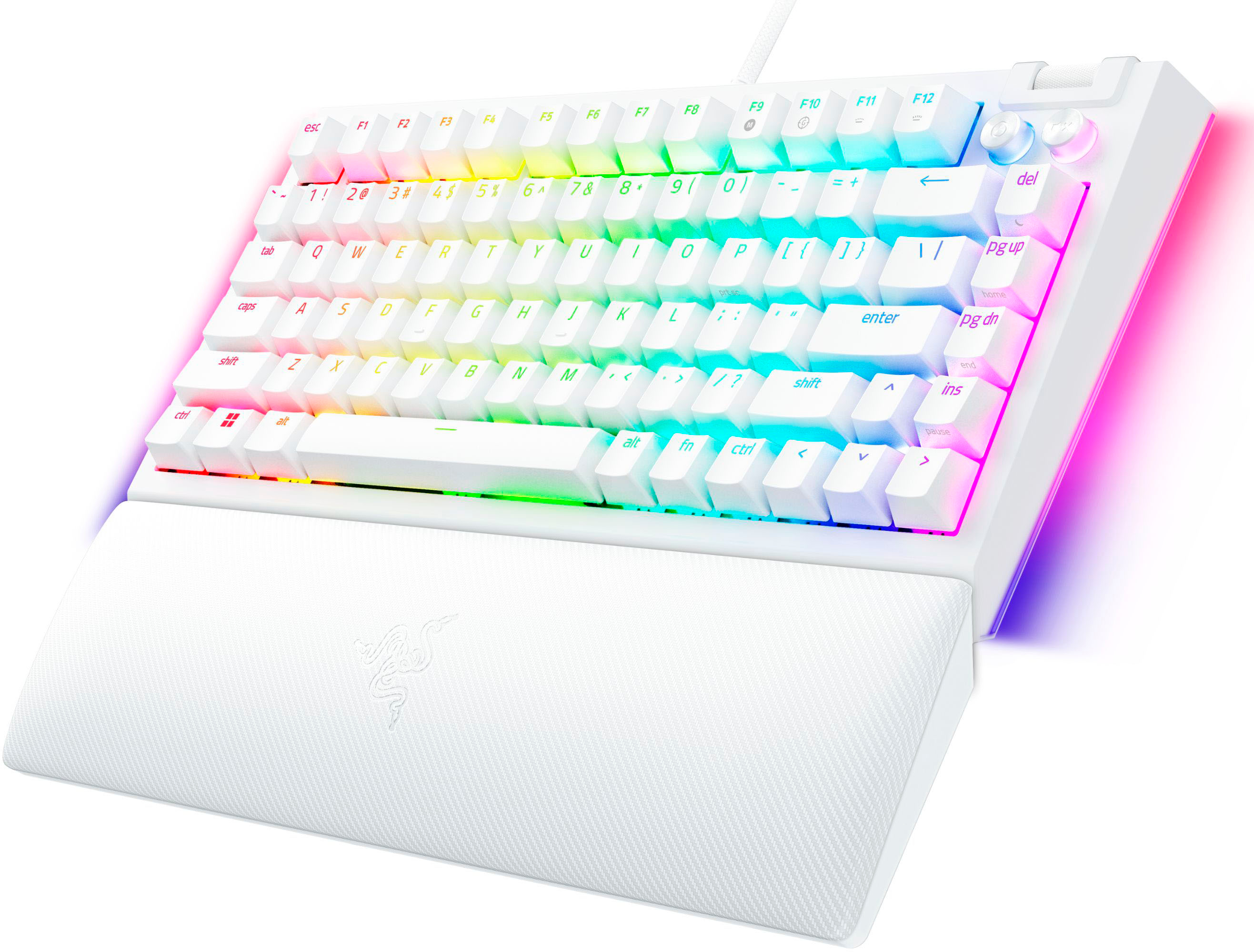 Foto 2 | Razer Blackwidow V4 75% - Us - Blanco Teclado Gaming Mecánico Con Cambio De Switches