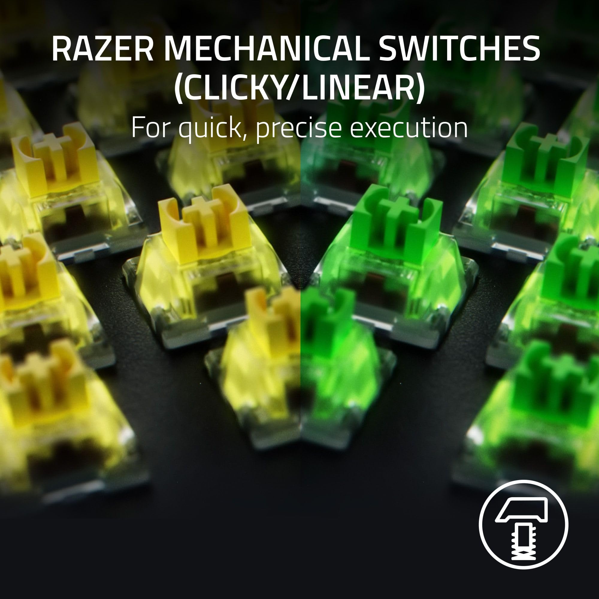 Foto 3 pulgar | Teclado Mecánico Para Juegos Razer Blackwidow V4 Con Interruptores Amarillos - Venta Internacional.