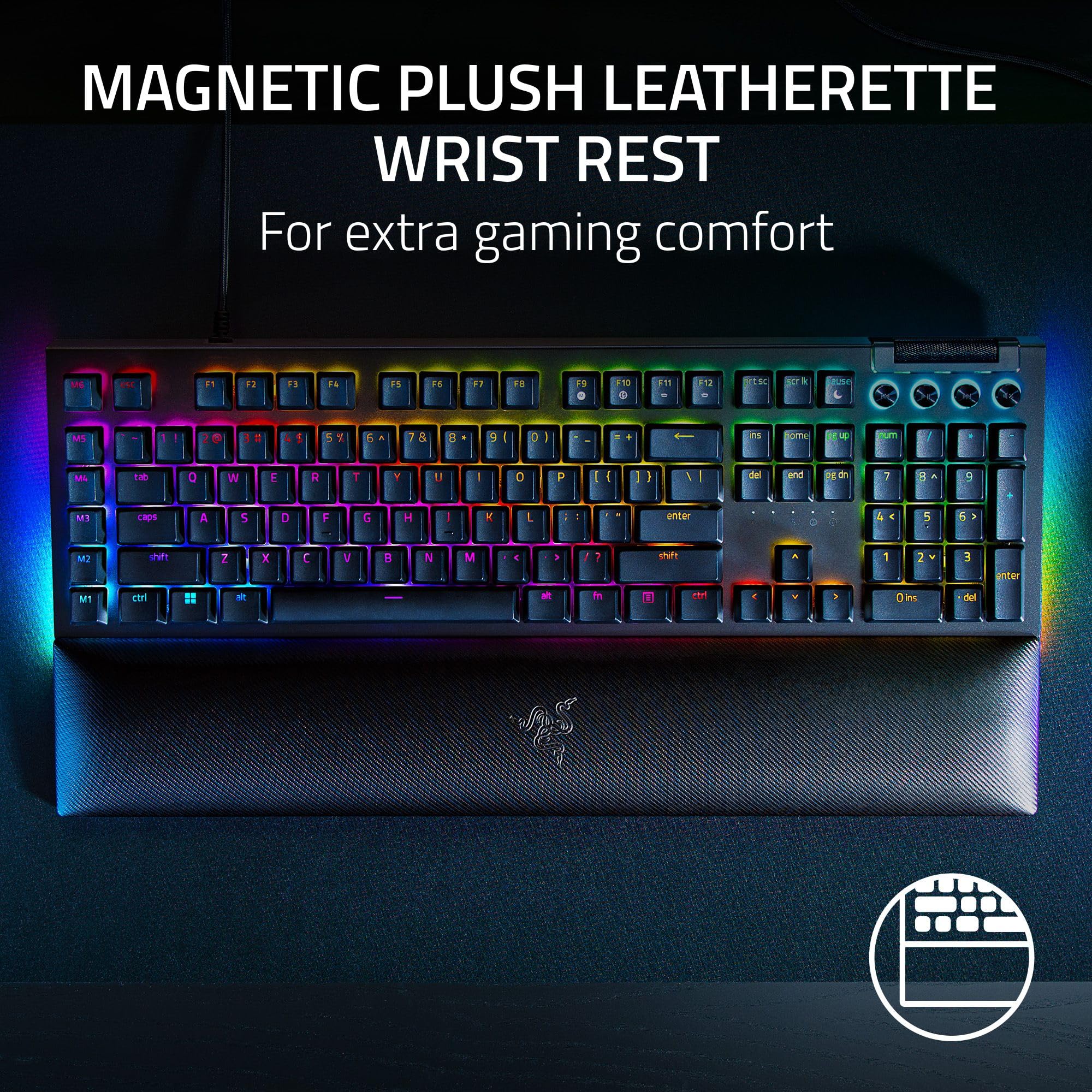 Foto 6 pulgar | Teclado Mecánico Para Juegos Razer Blackwidow V4 Con Interruptores Amarillos - Venta Internacional.