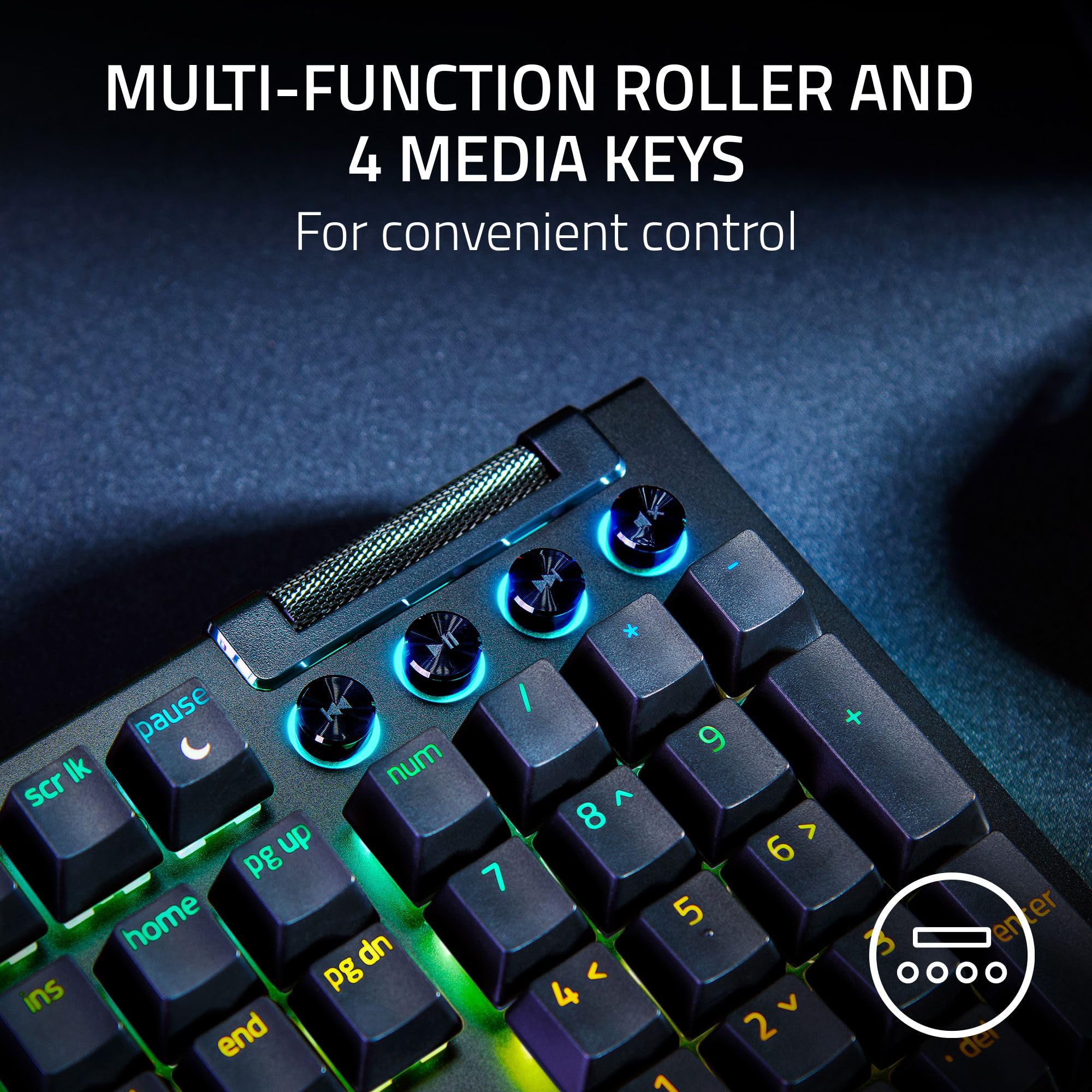Foto 8 pulgar | Teclado Mecánico Para Juegos Razer Blackwidow V4 Con Interruptores Amarillos - Venta Internacional.