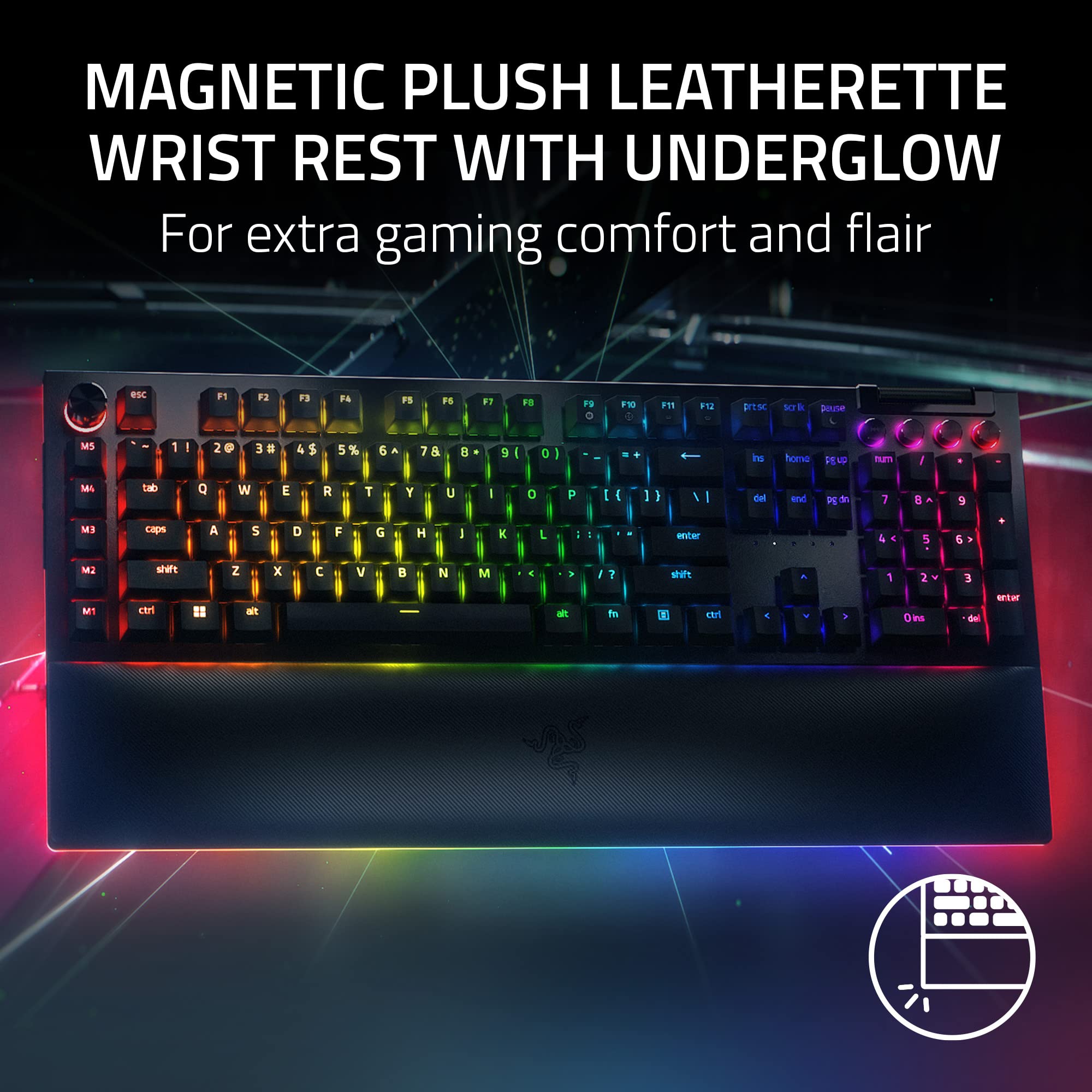 Foto 5 | Teclado Para Juegos Razer Blackwidow V4 Pro Con Interruptores Amarillos Con Cable - Venta Internacional.