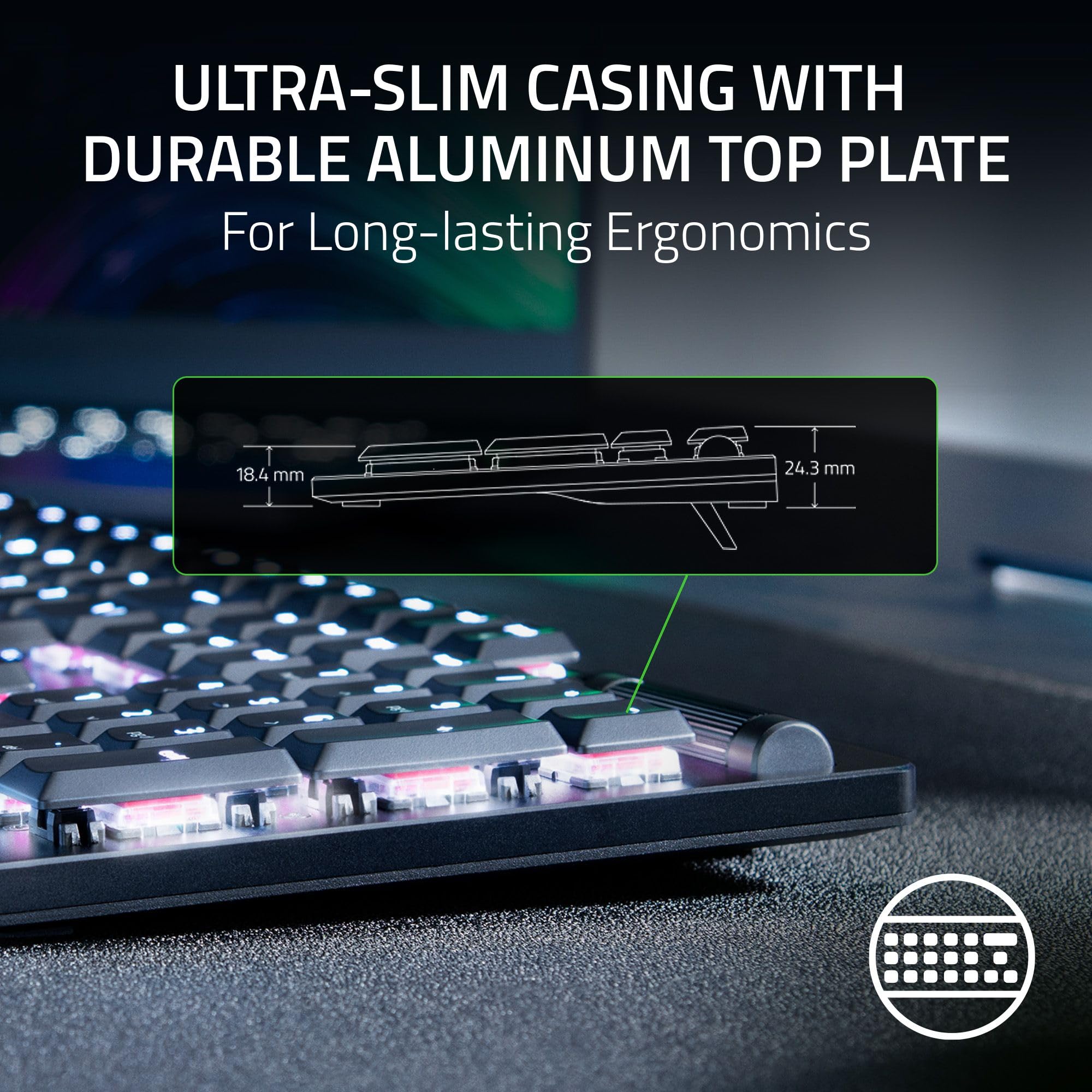 Foto 3 | Teclado Para Juegos Razer Deathstalker V2 Low Profile Red Switch - Venta Internacional.